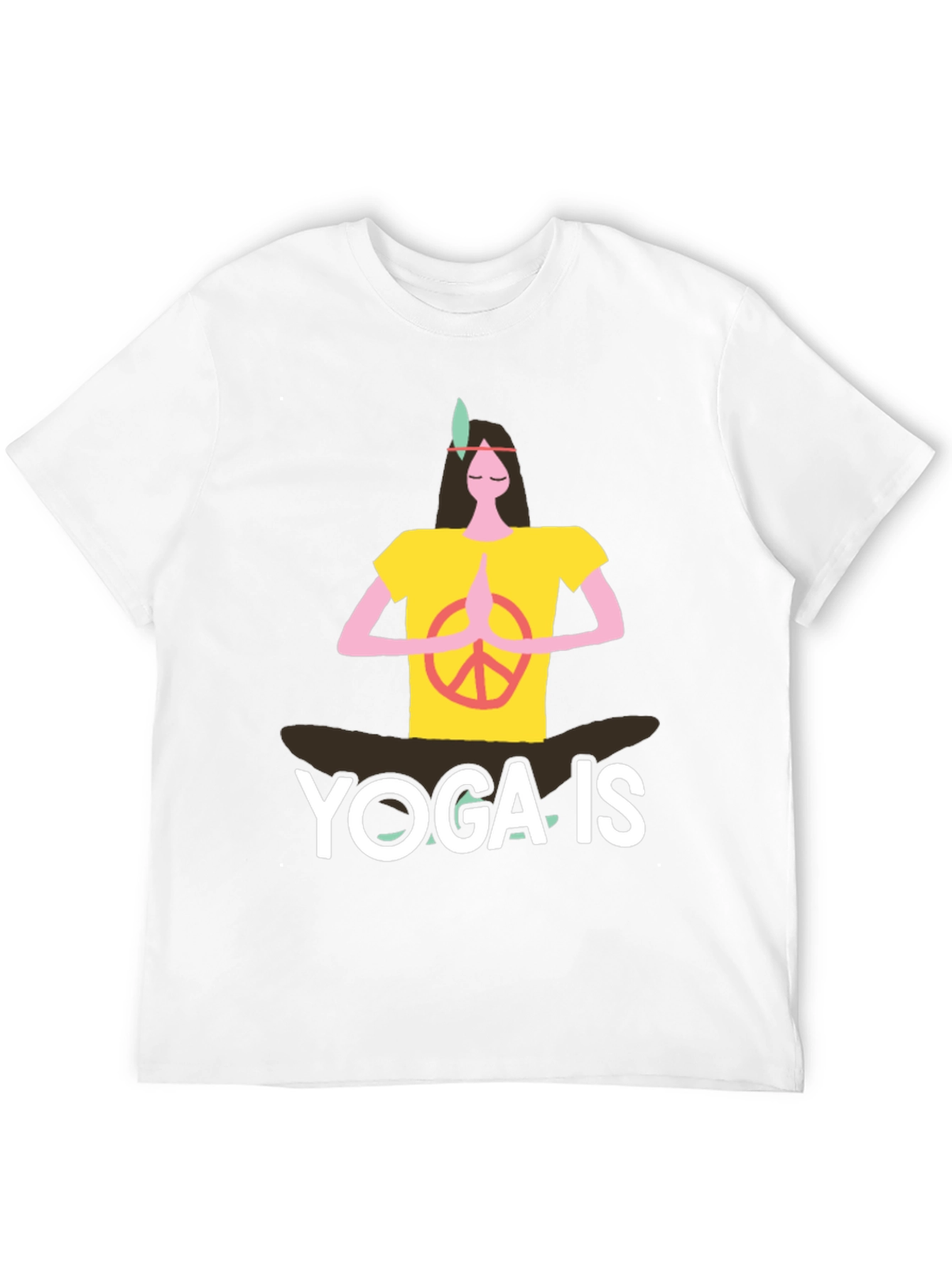 Yoga Is T-Shirt Peace Sign Graphic Tee