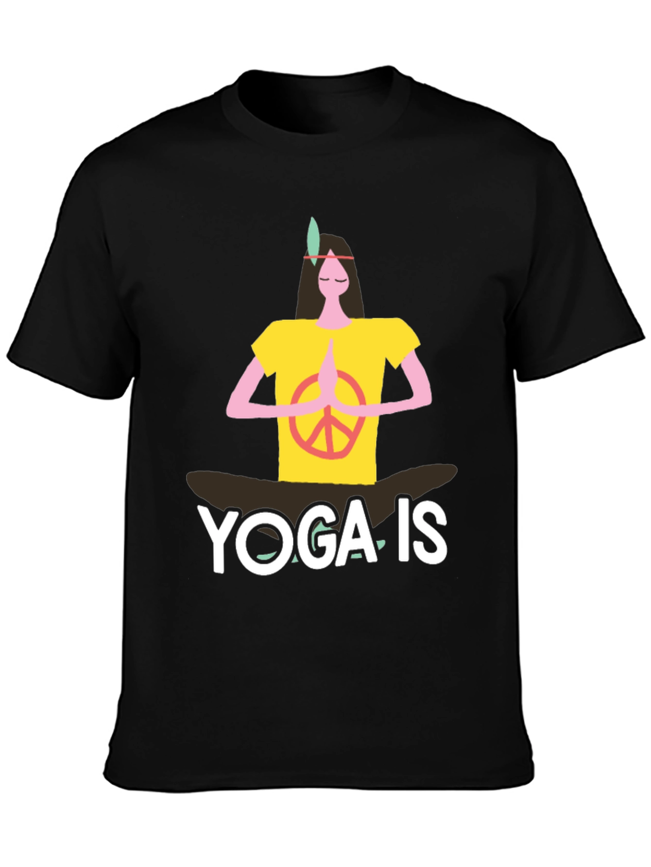 Yoga Is T-Shirt Peace Sign Graphic Tee