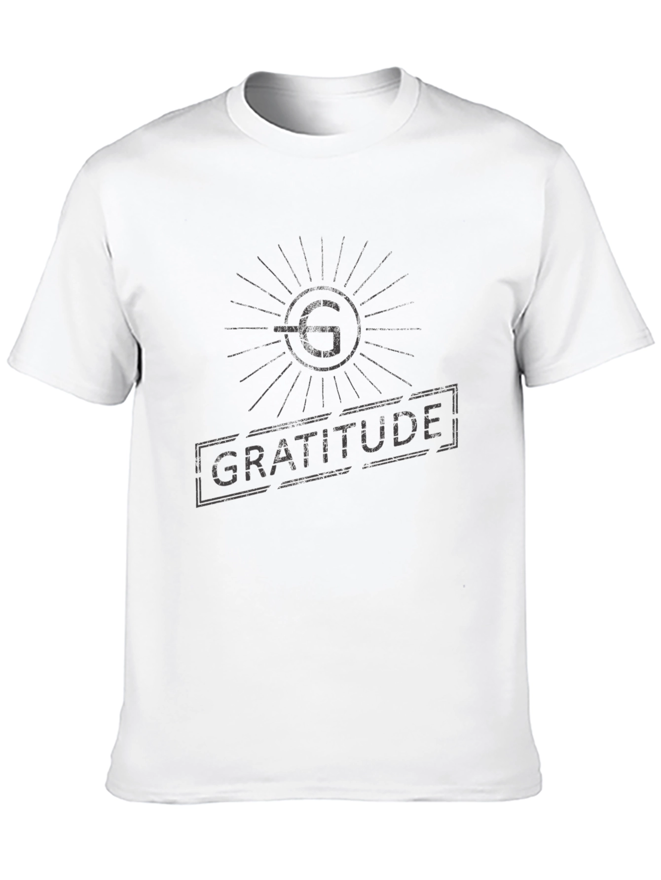 Gratitude Graphic Print Black T-Shirt
