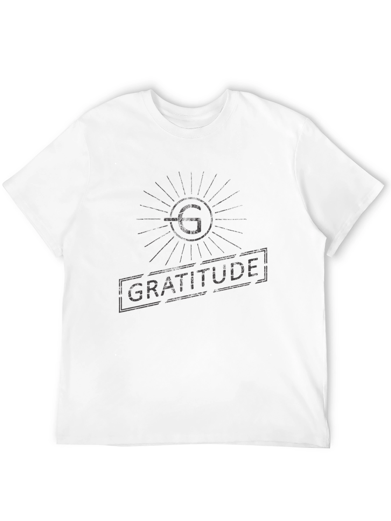 Gratitude Graphic Print Black T-Shirt