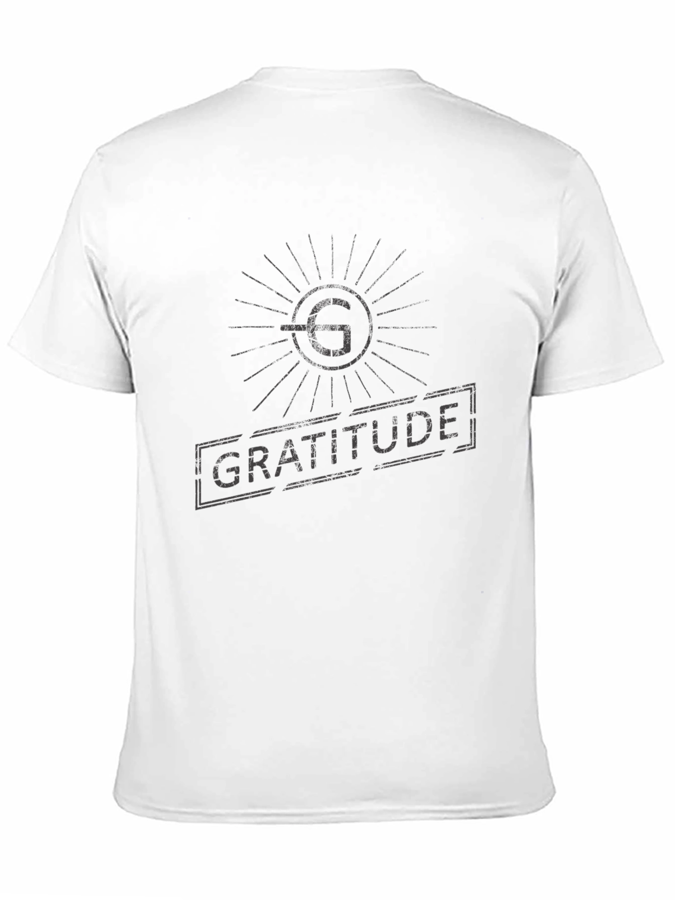 Gratitude Graphic Print Black T-Shirt