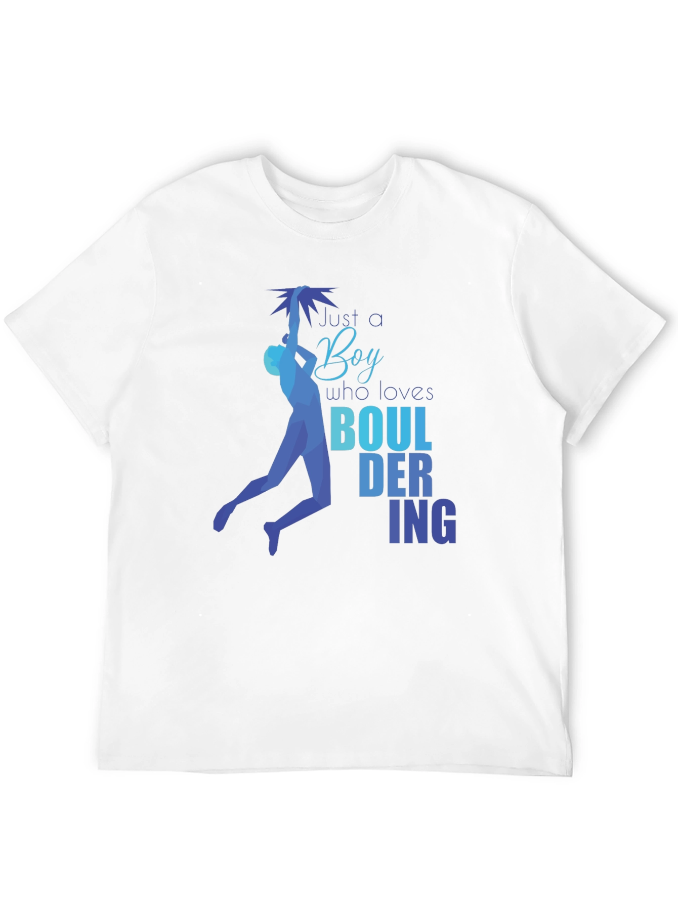 Bouldering Boy Graphic T-Shirt - Climbing Enthusiast Tee