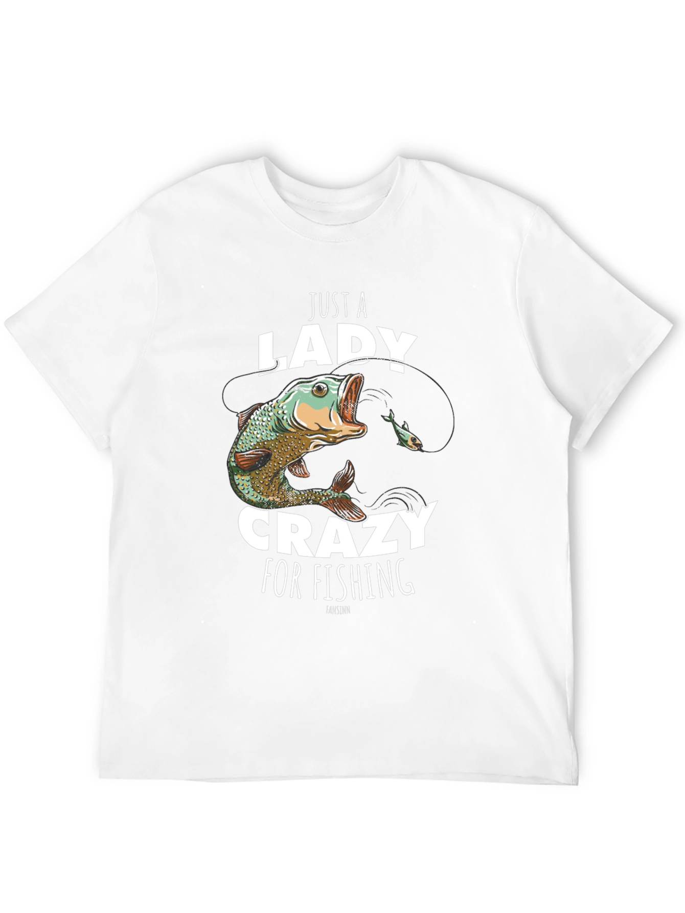 Just a Lady Crazy for Fishing T-Shirt