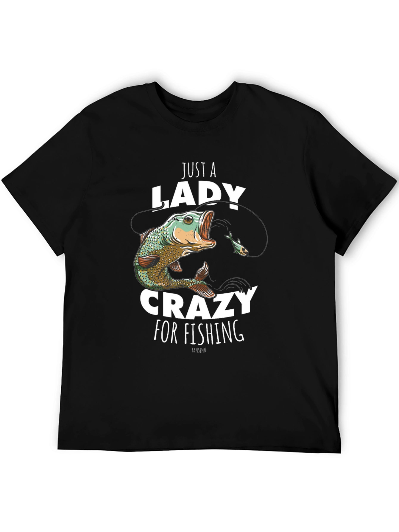 Just a Lady Crazy for Fishing T-Shirt