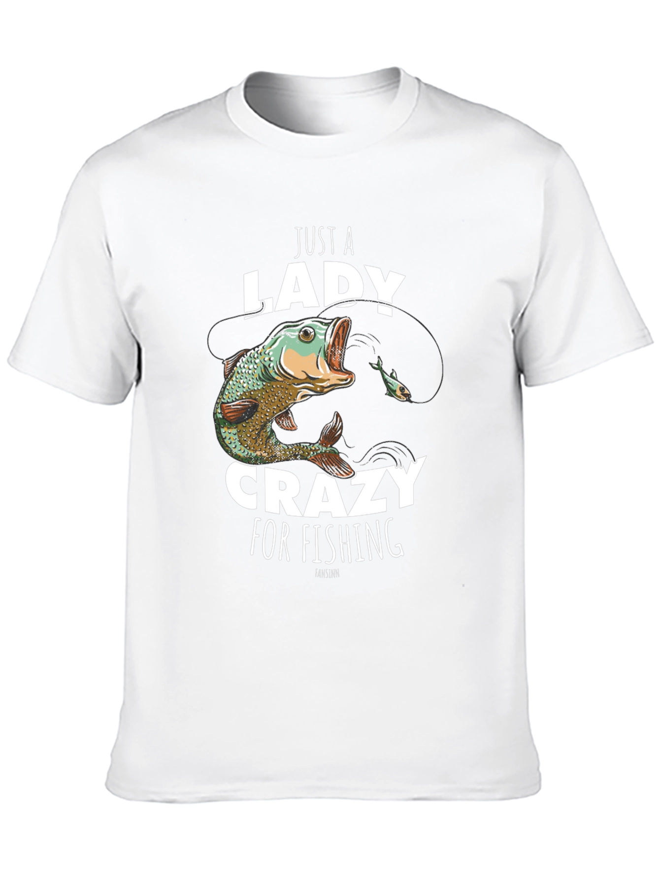 Just a Lady Crazy for Fishing T-Shirt