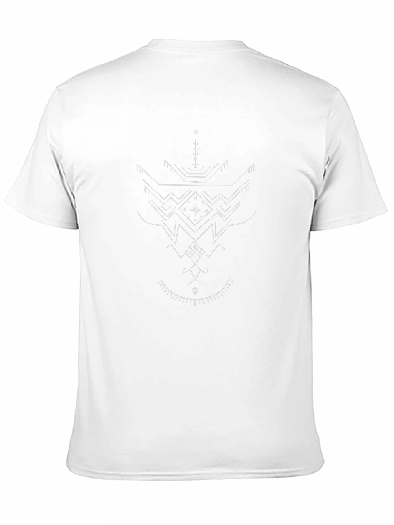Geometric Graphic Print Black T-Shirt
