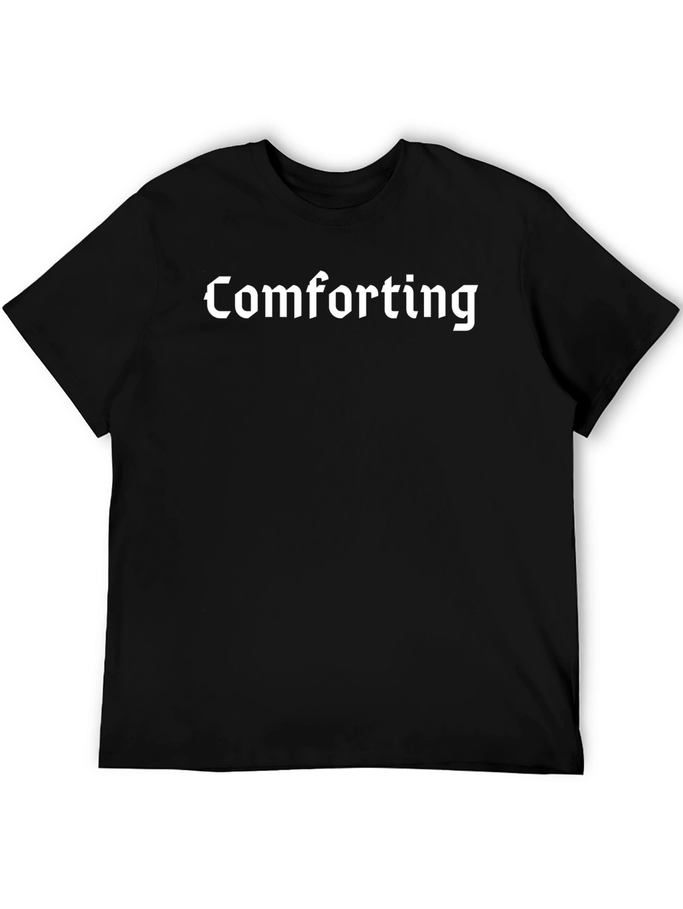 Comforting Black T-Shirt - Bold Graphic Tee