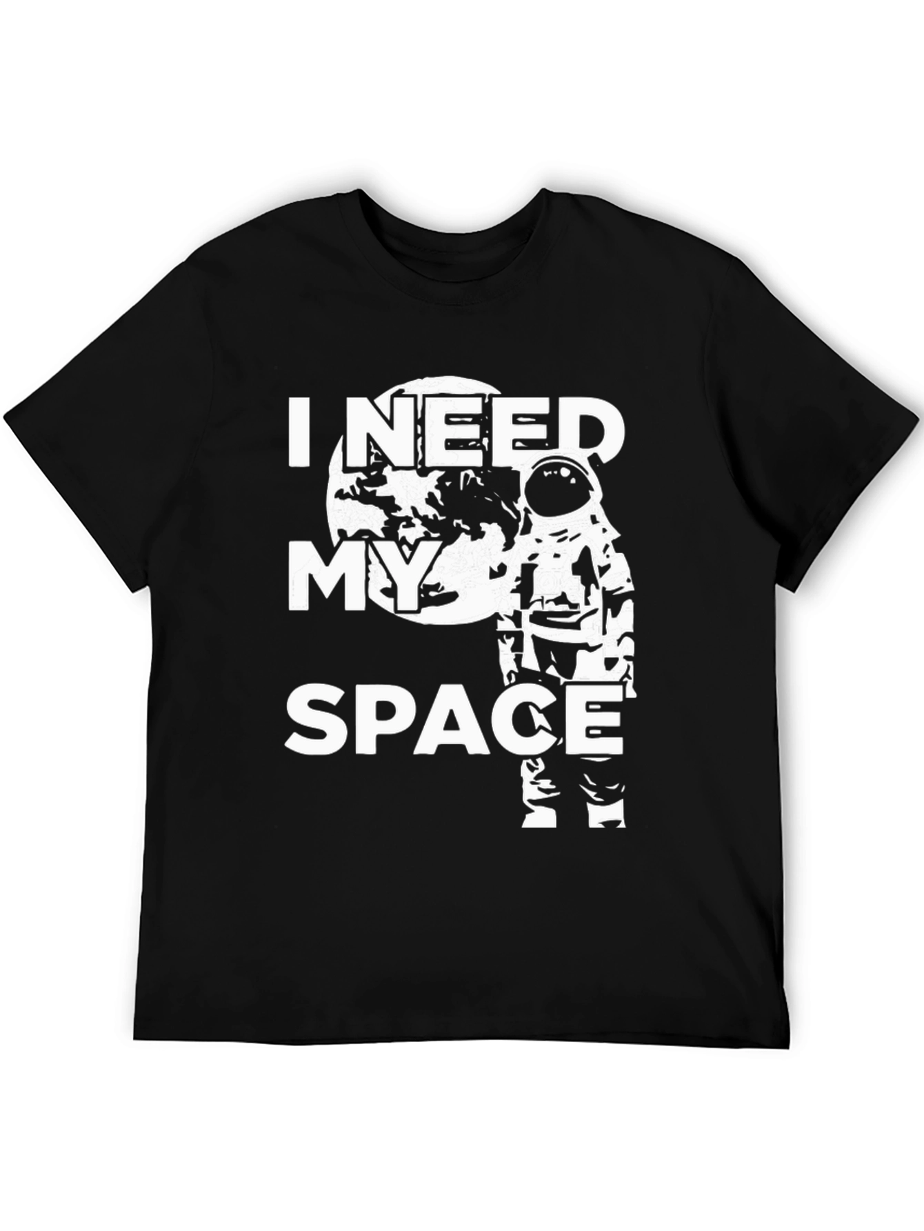 I Need My Space Graphic T-Shirt - Astronaut Design