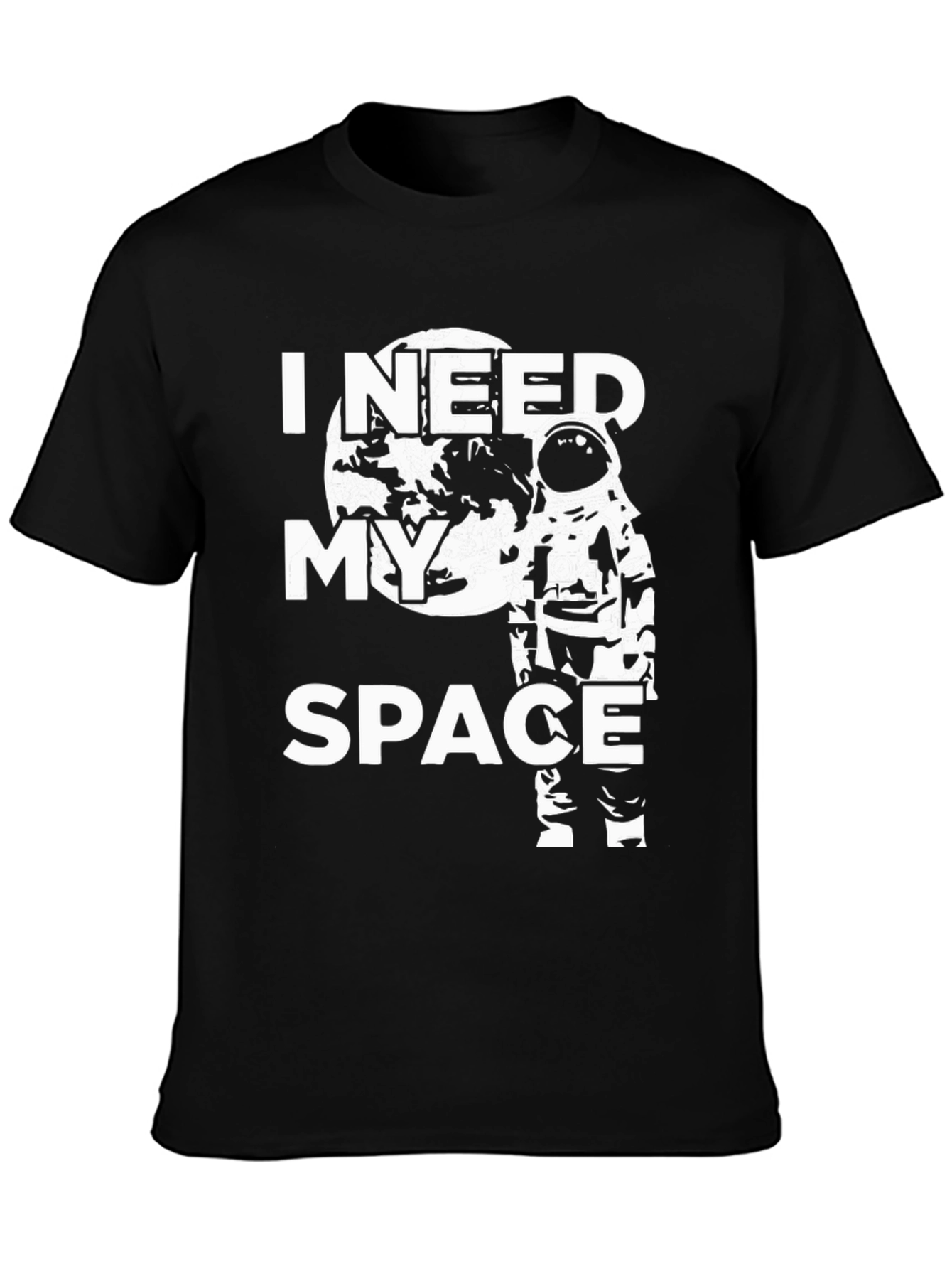 I Need My Space Graphic T-Shirt - Astronaut Design