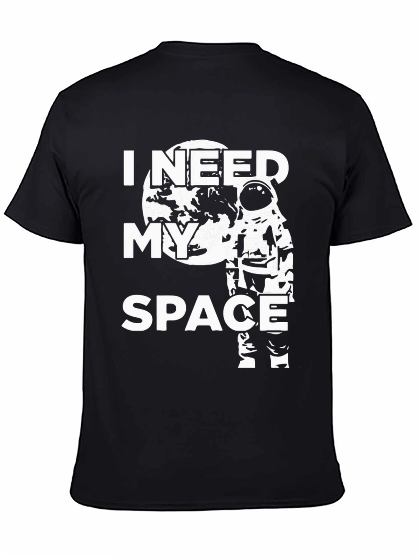 I Need My Space Graphic T-Shirt - Astronaut Design