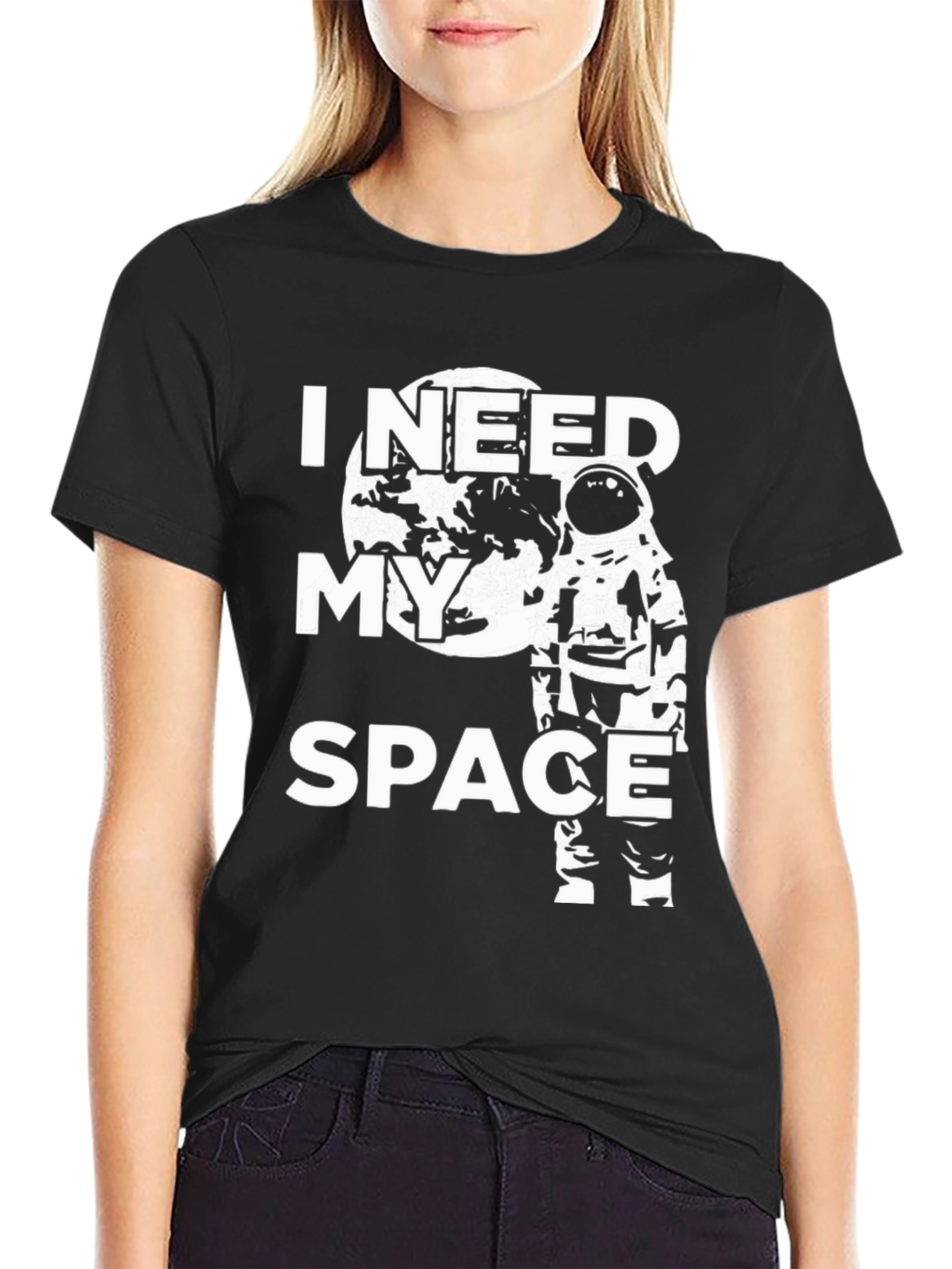 I Need My Space Graphic T-Shirt - Astronaut Design