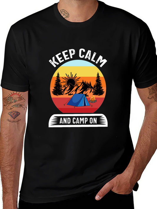 Keep Calm And Camp On Graphic Tee