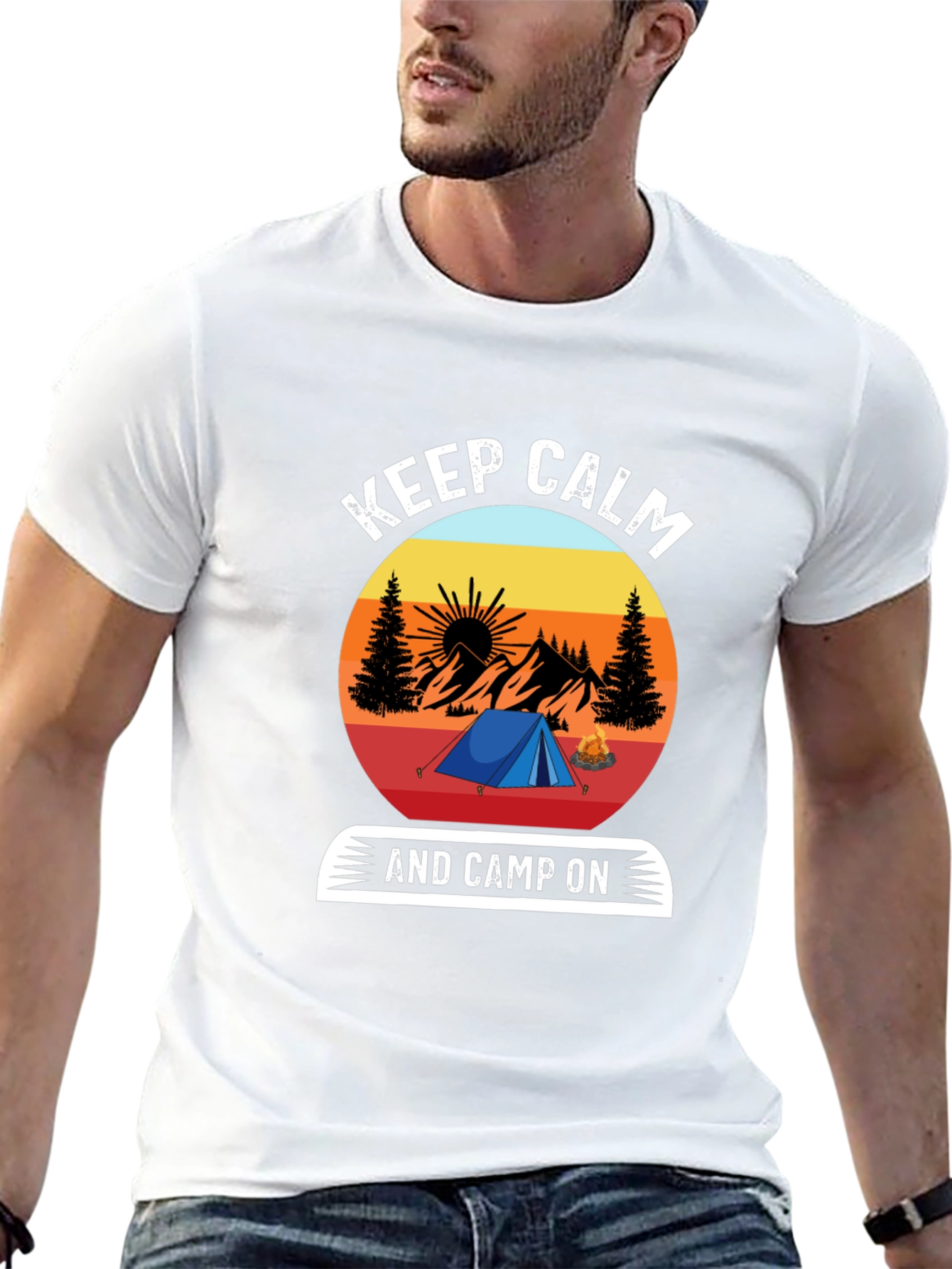 Keep Calm And Camp On Graphic Tee