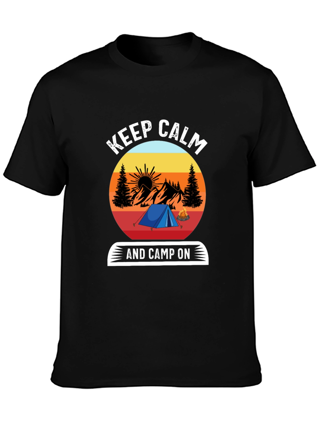 Keep Calm And Camp On Graphic Tee