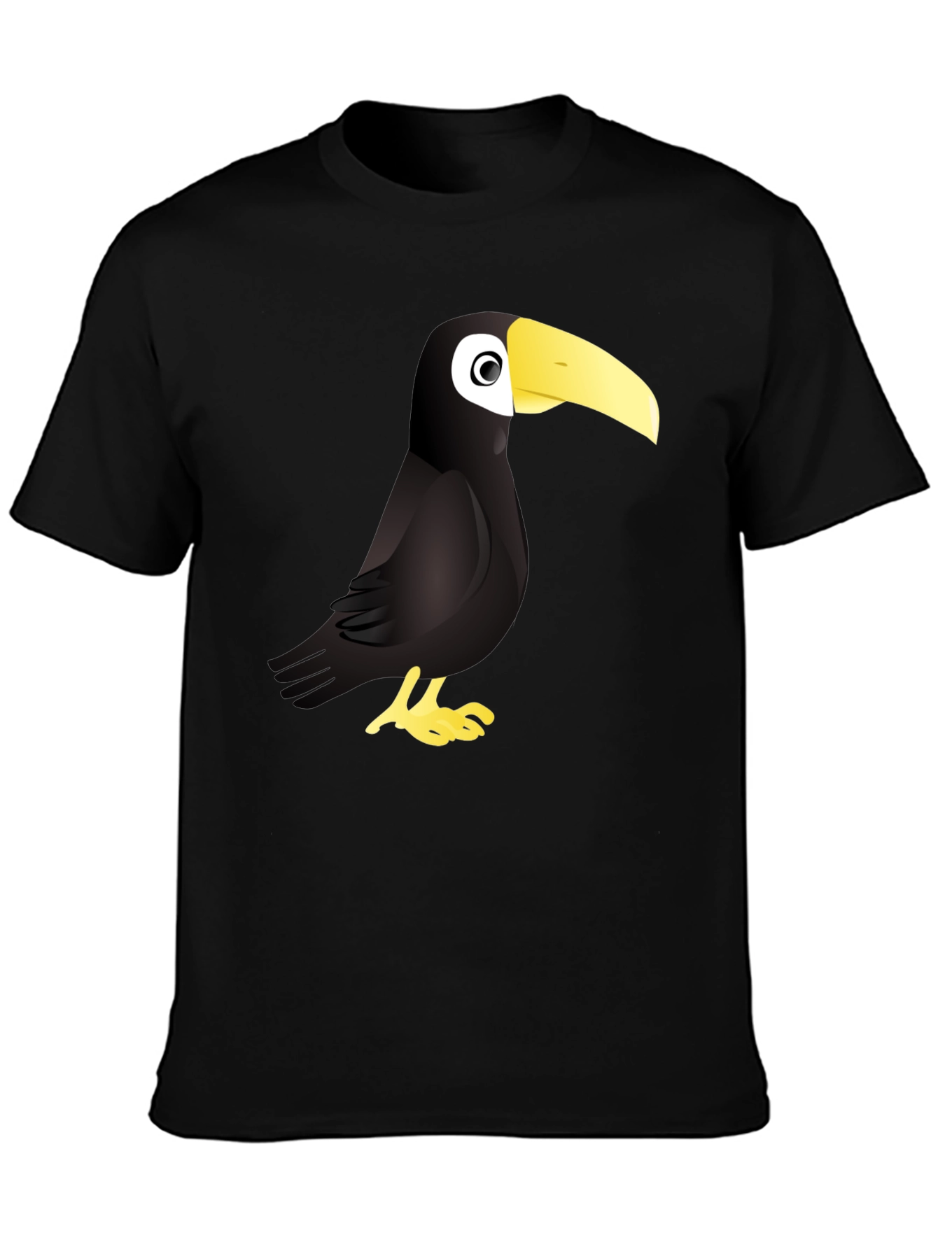 Toucan Graphic Black T-Shirt - Cool Bird Tee