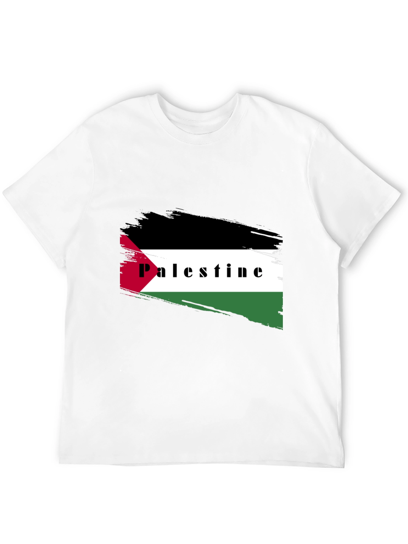 Palestine Flag T-Shirt - Black Graphic Tee