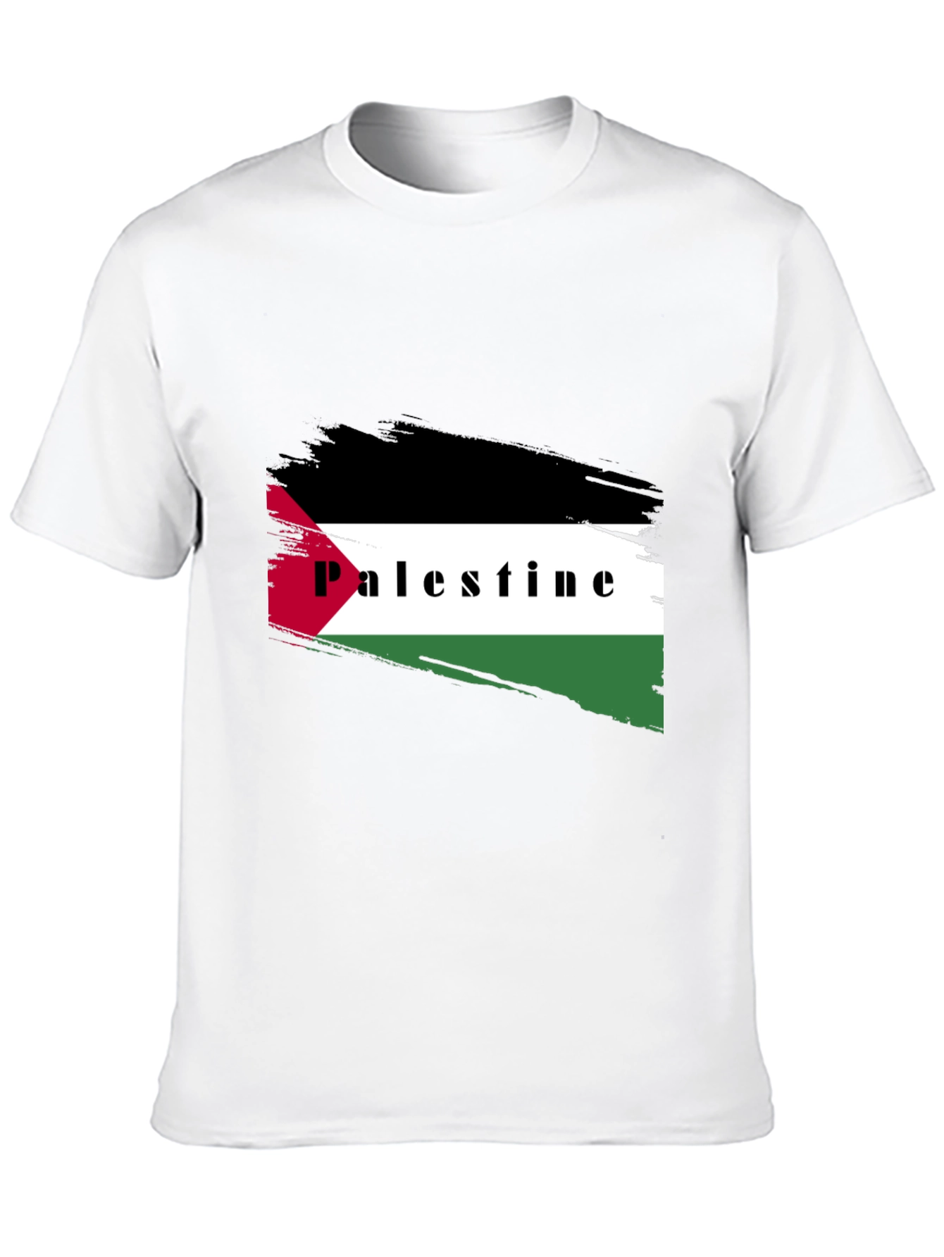 Palestine Flag T-Shirt - Black Graphic Tee