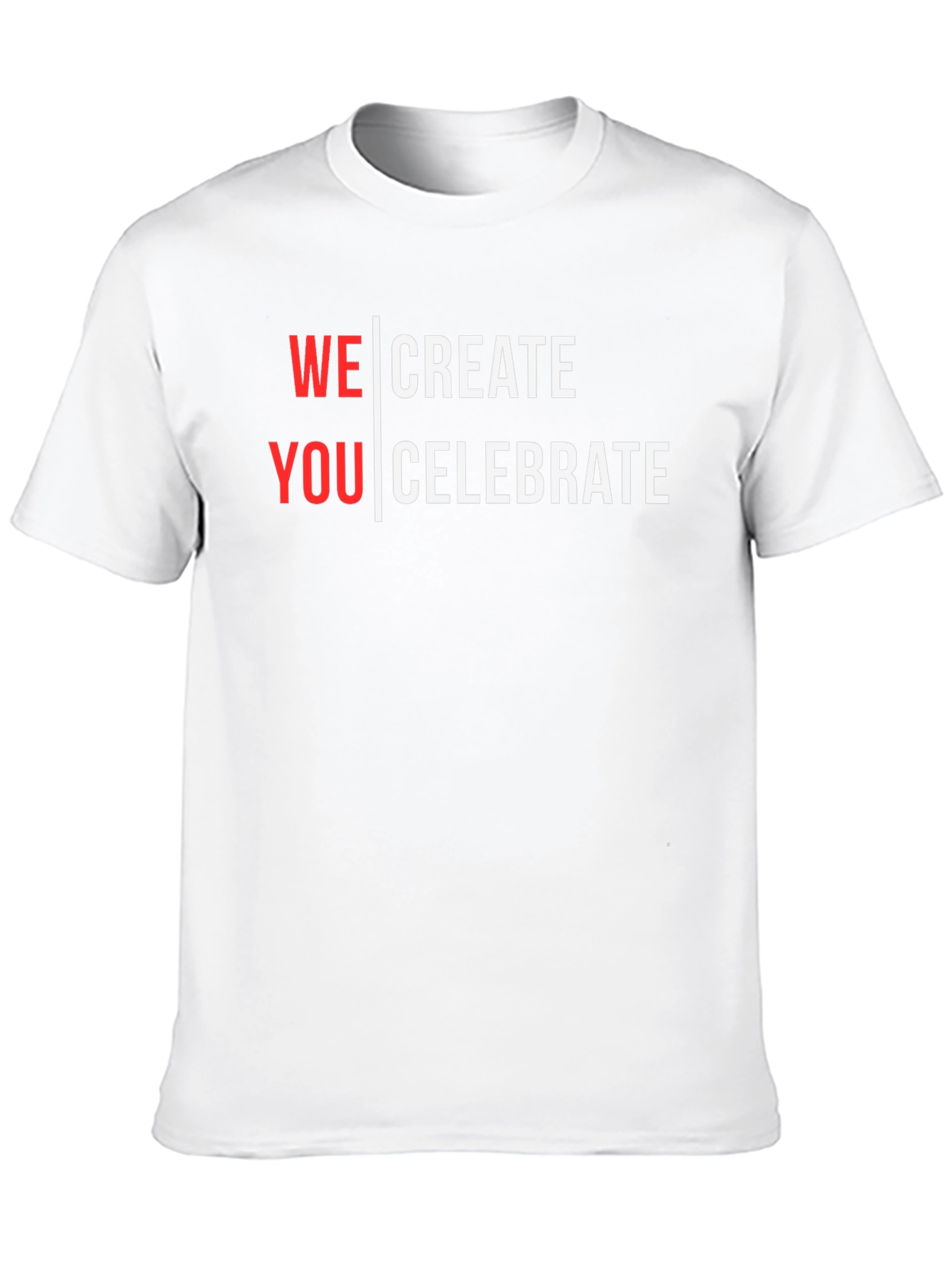 We Create You Celebrate Black Graphic Tee