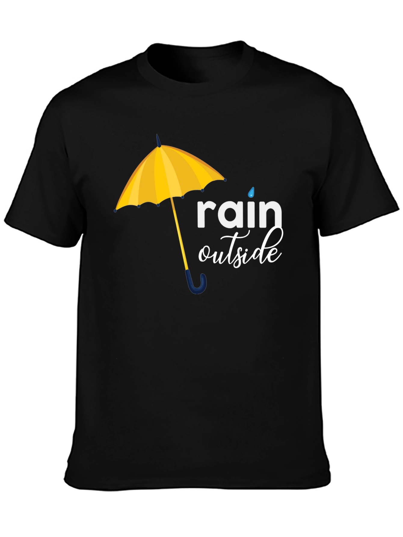 Rain Outside Graphic Tee - Black
