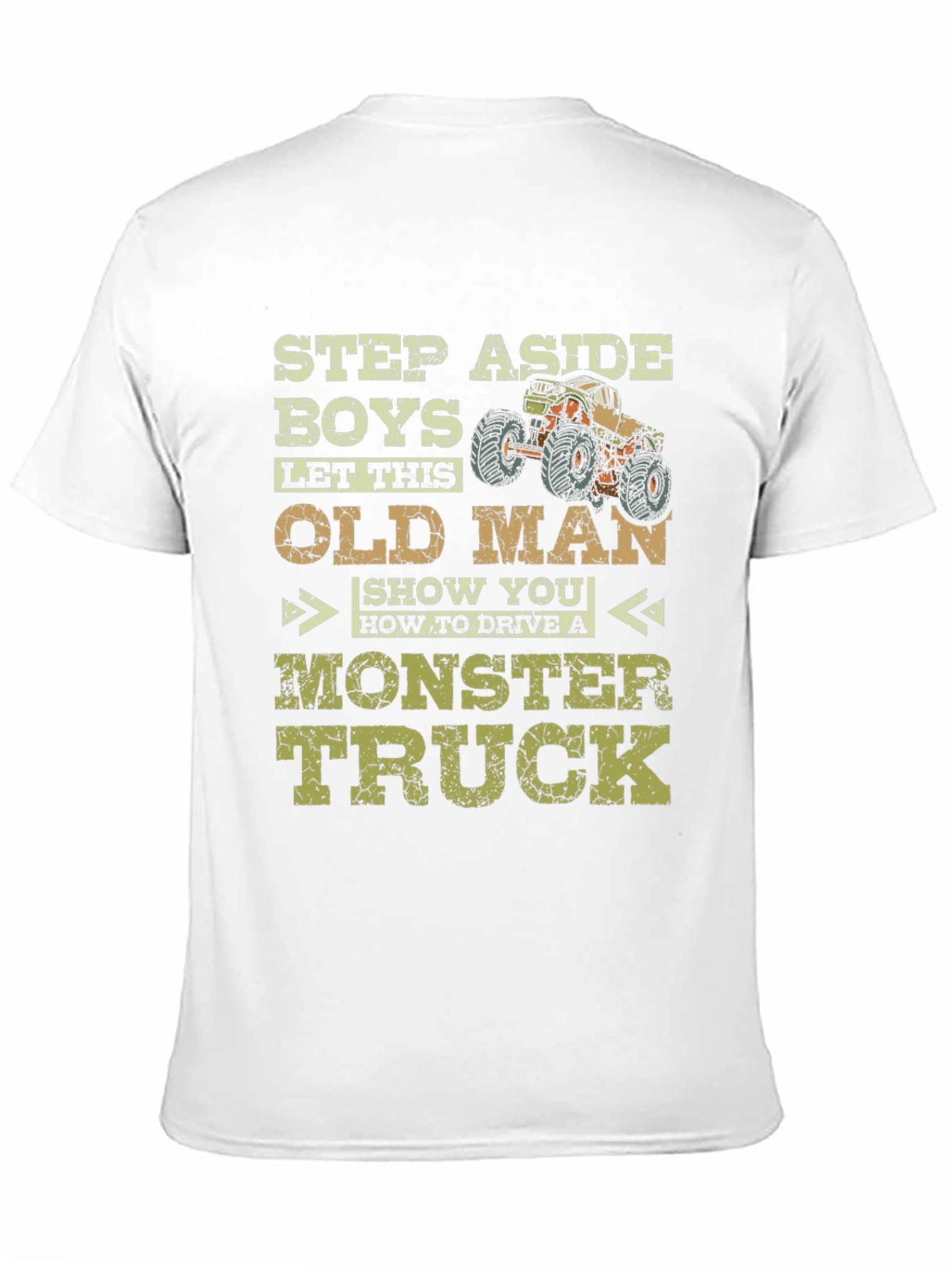 Funny Old Man Monster Truck T-Shirt