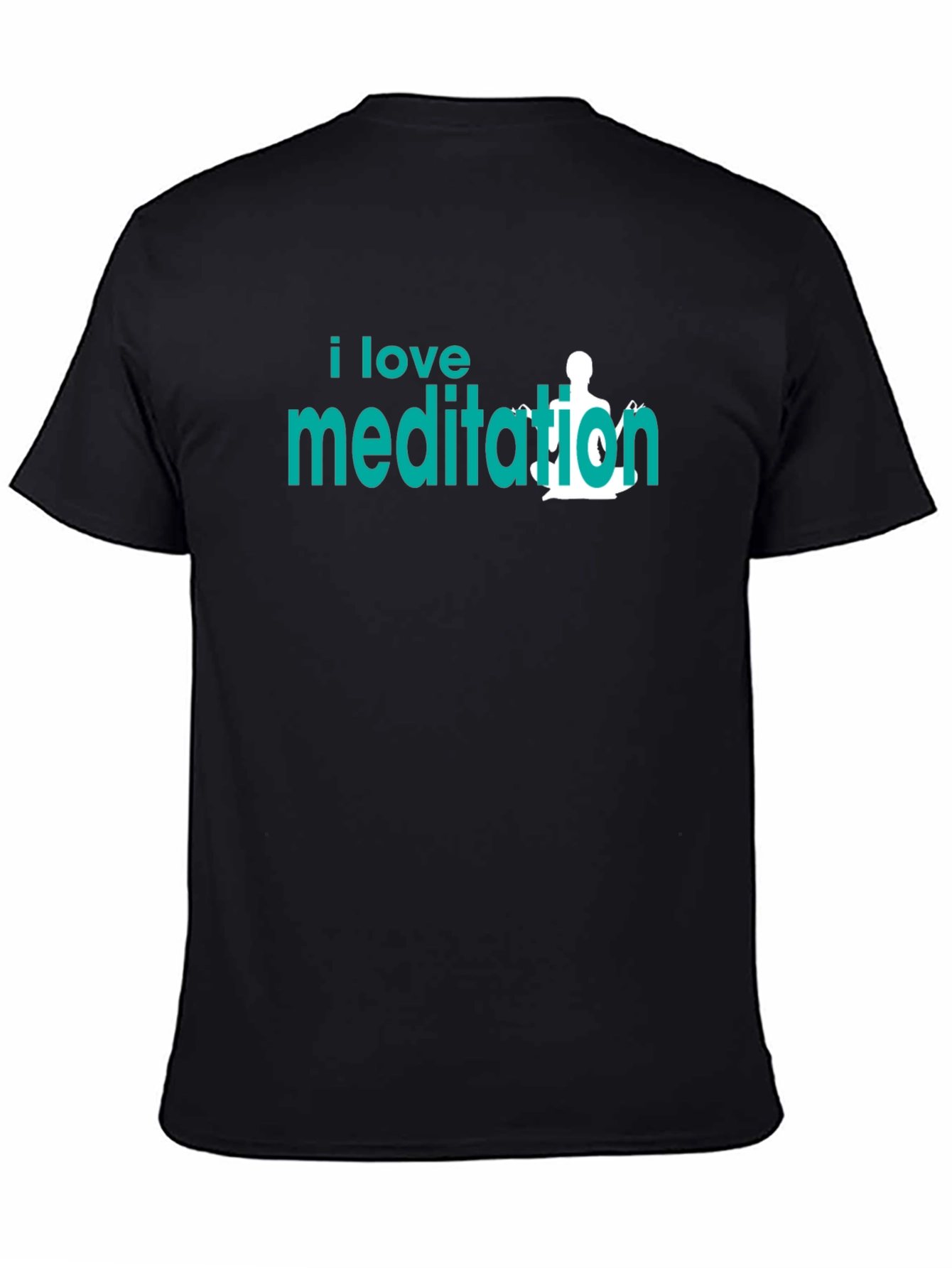 I Love Meditation Graphic T-Shirt - Black