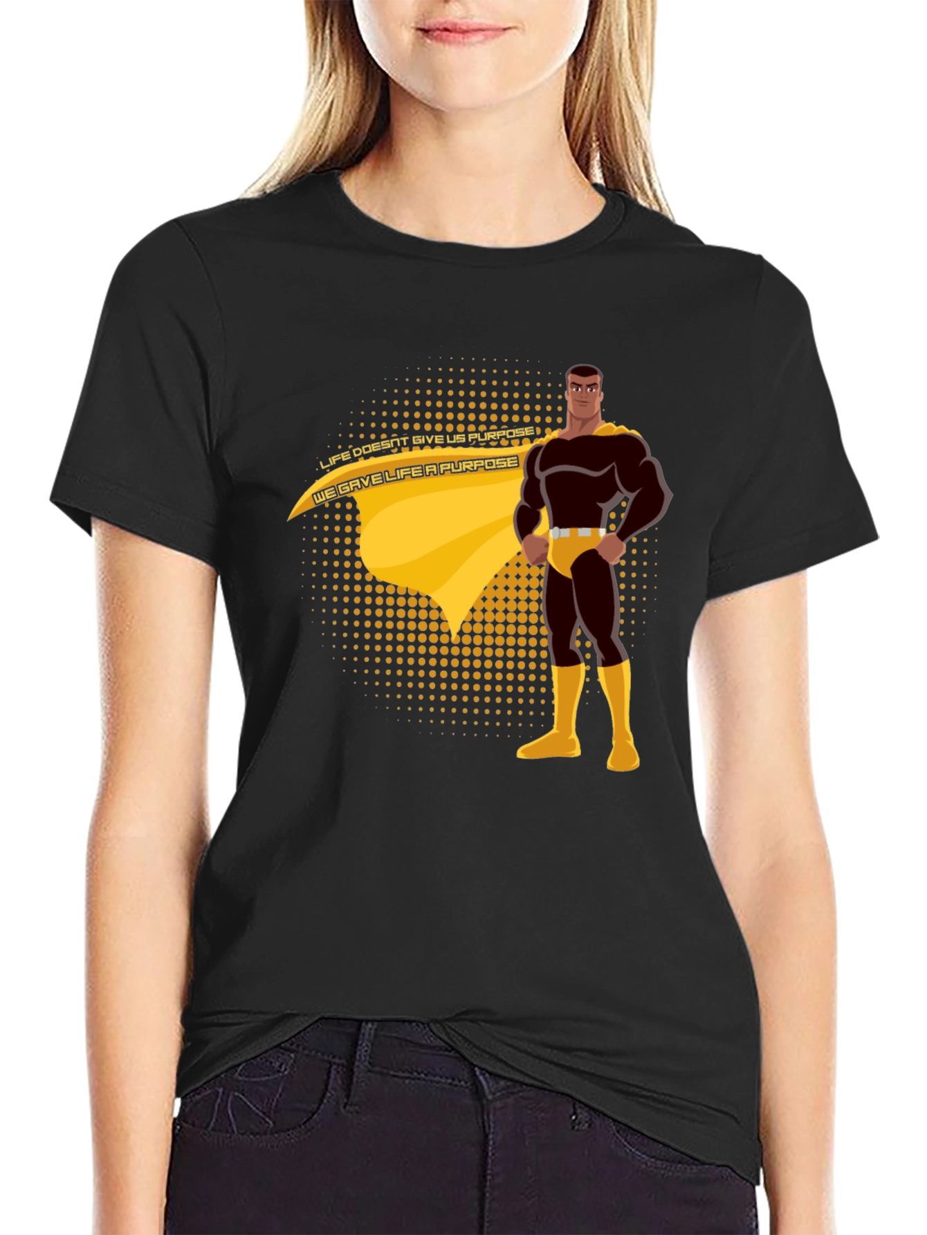 Purpose Driven Superhero Graphic T-Shirt