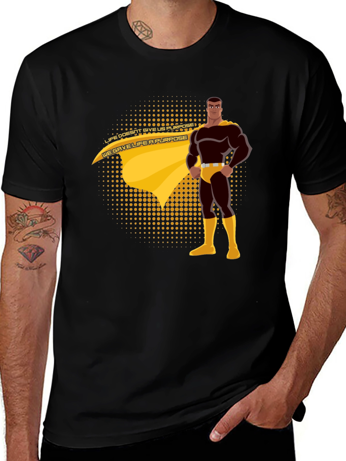Purpose Driven Superhero Graphic T-Shirt