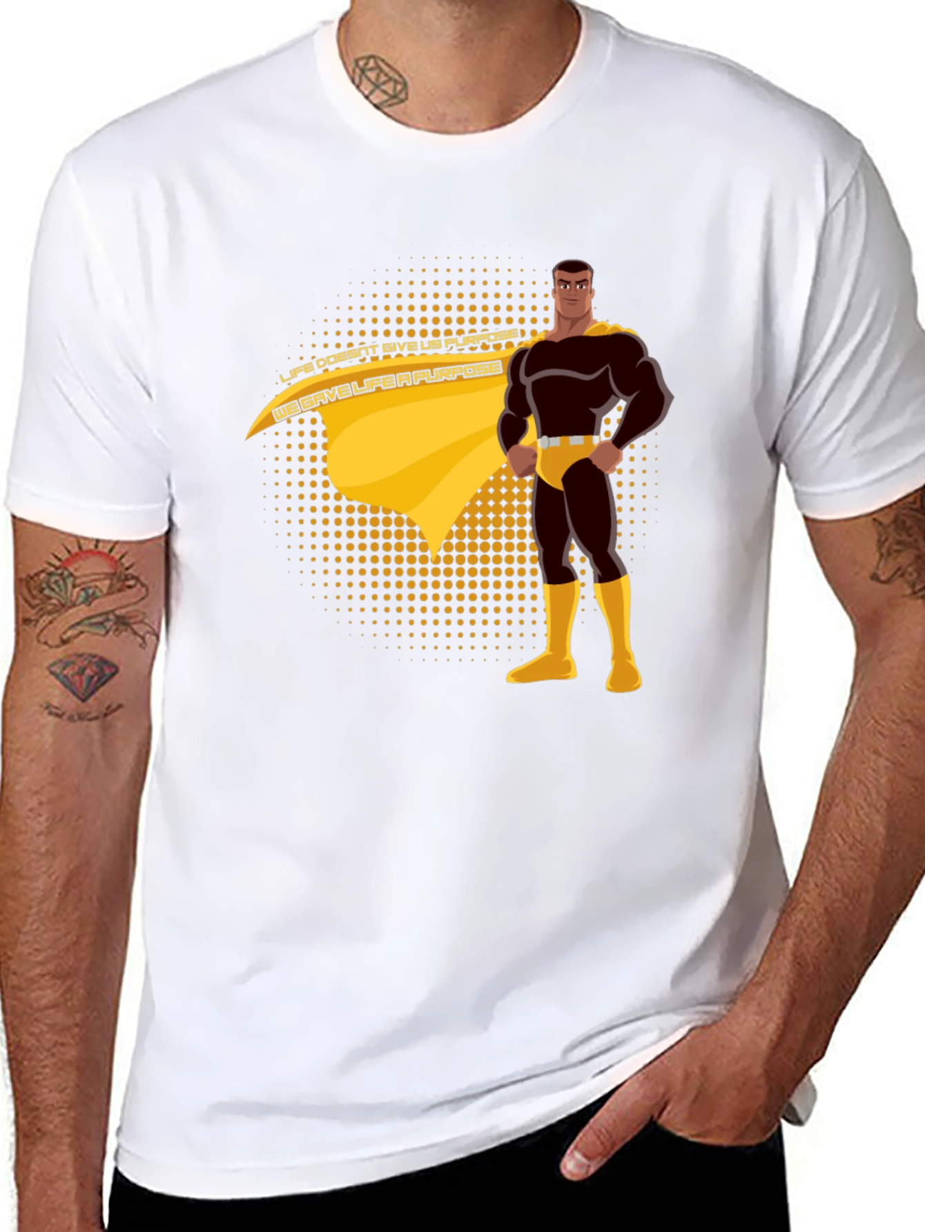 Purpose Driven Superhero Graphic T-Shirt