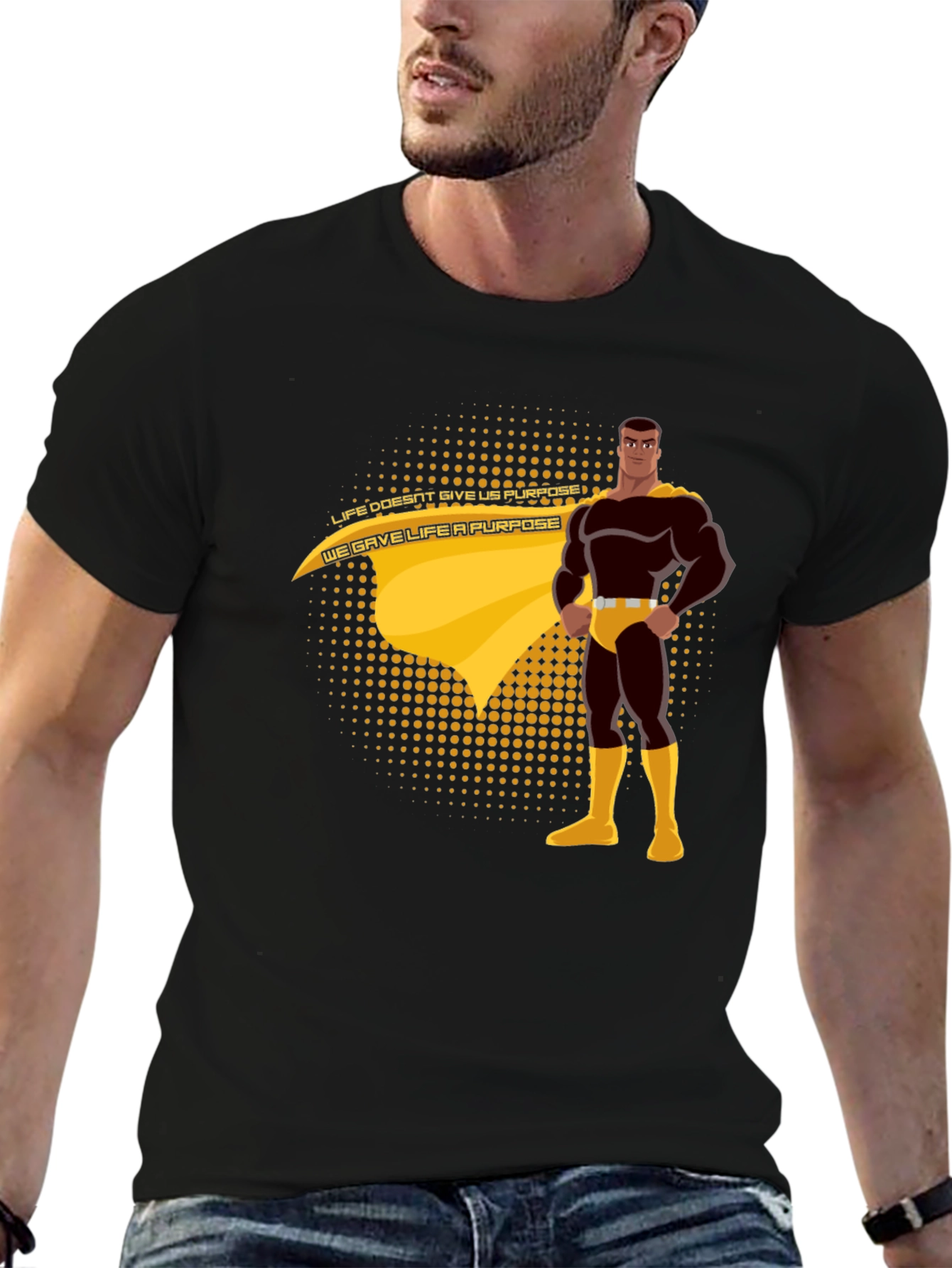 Purpose Driven Superhero Graphic T-Shirt