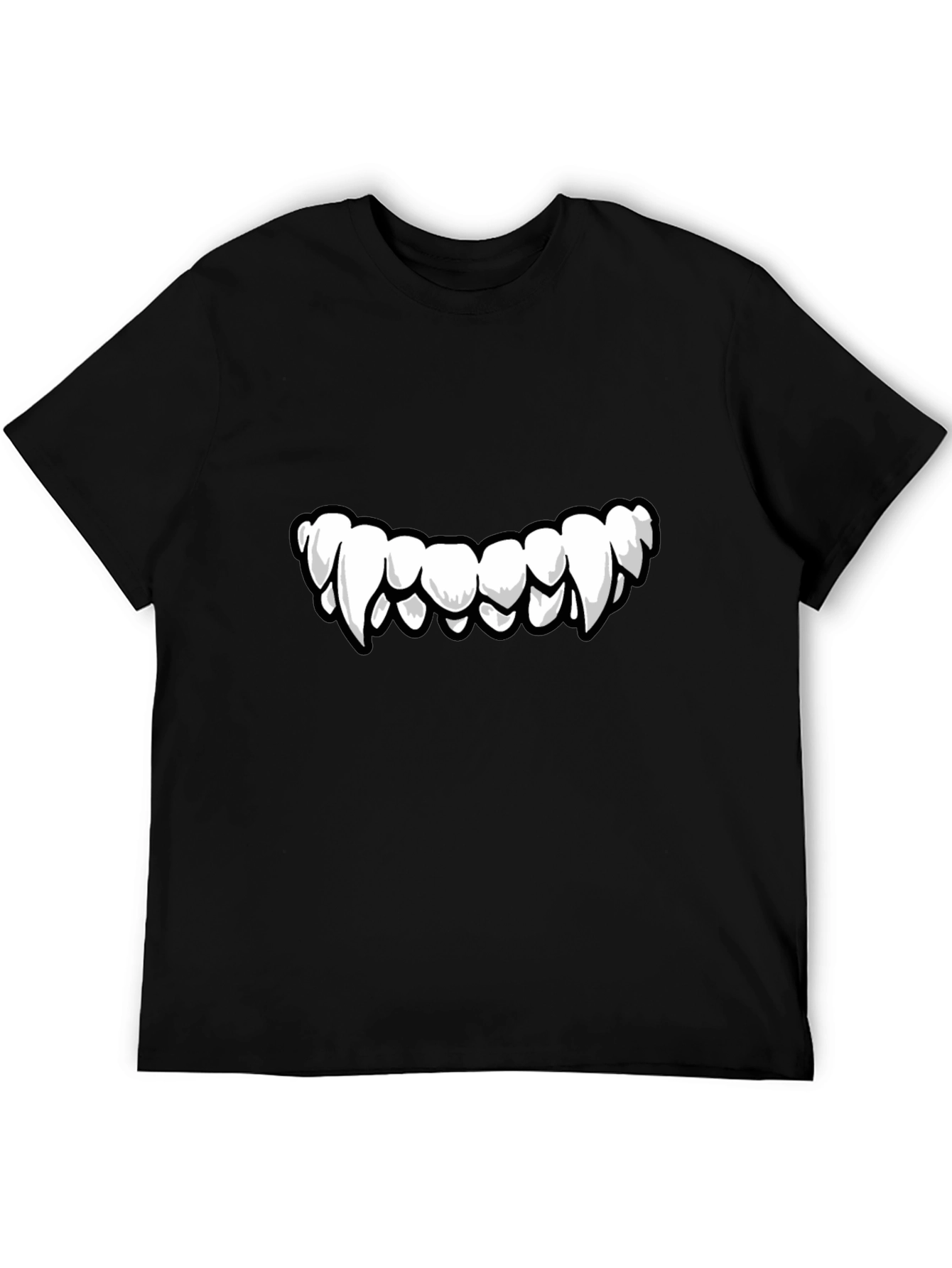 Monster Teeth Graphic Black T-Shirt