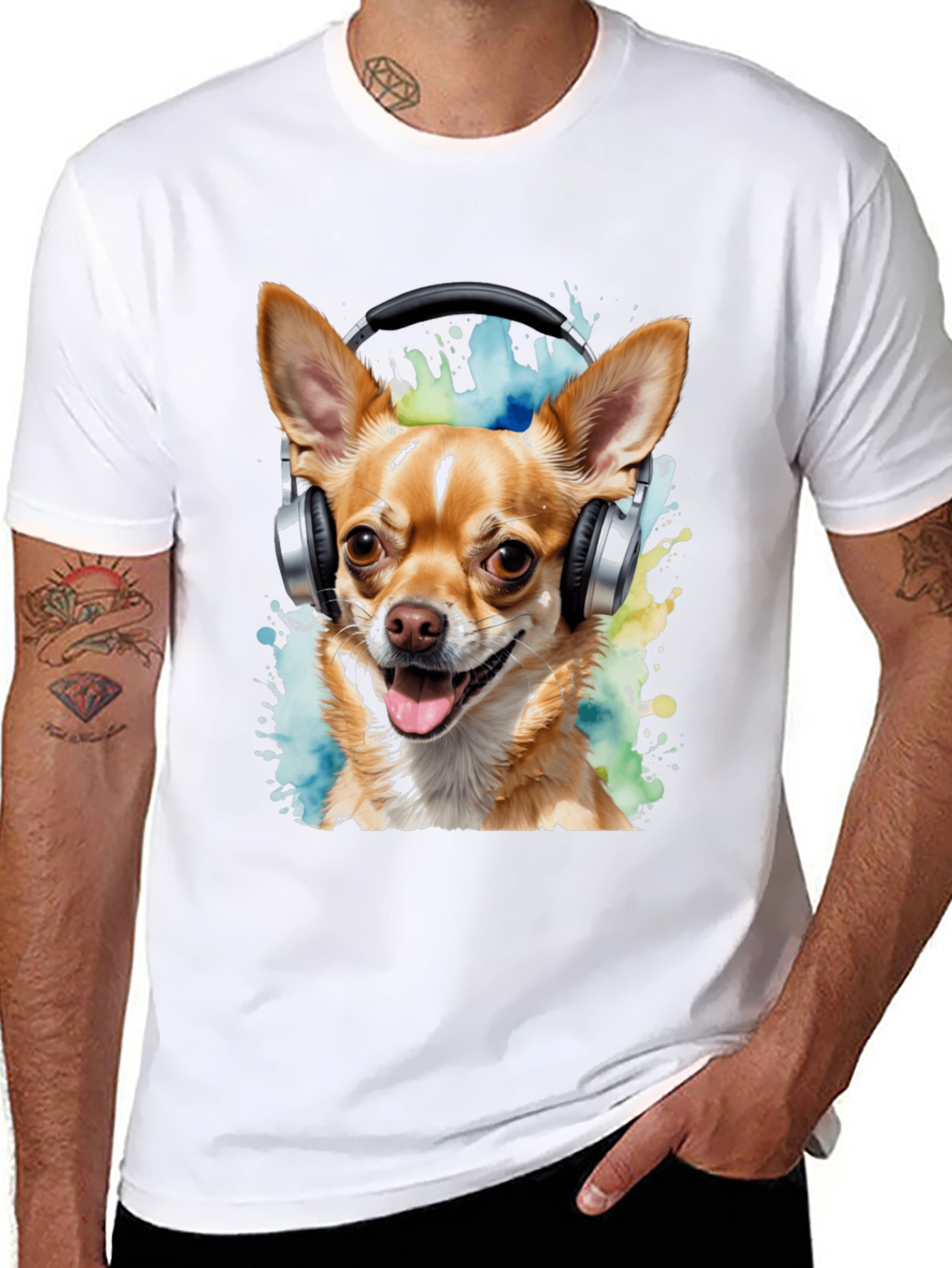 Dog DJ Graphic T-Shirt