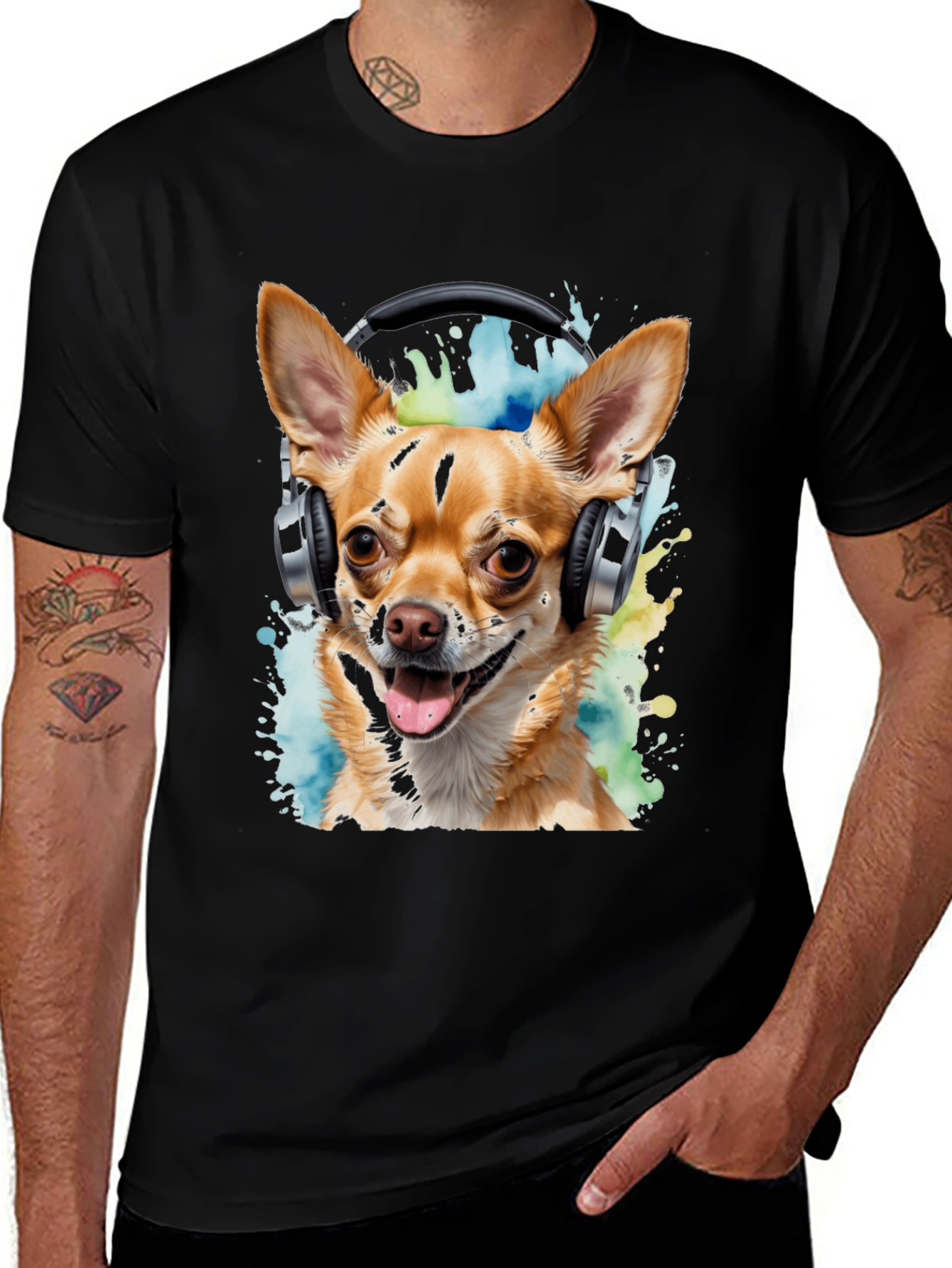 Dog DJ Graphic T-Shirt
