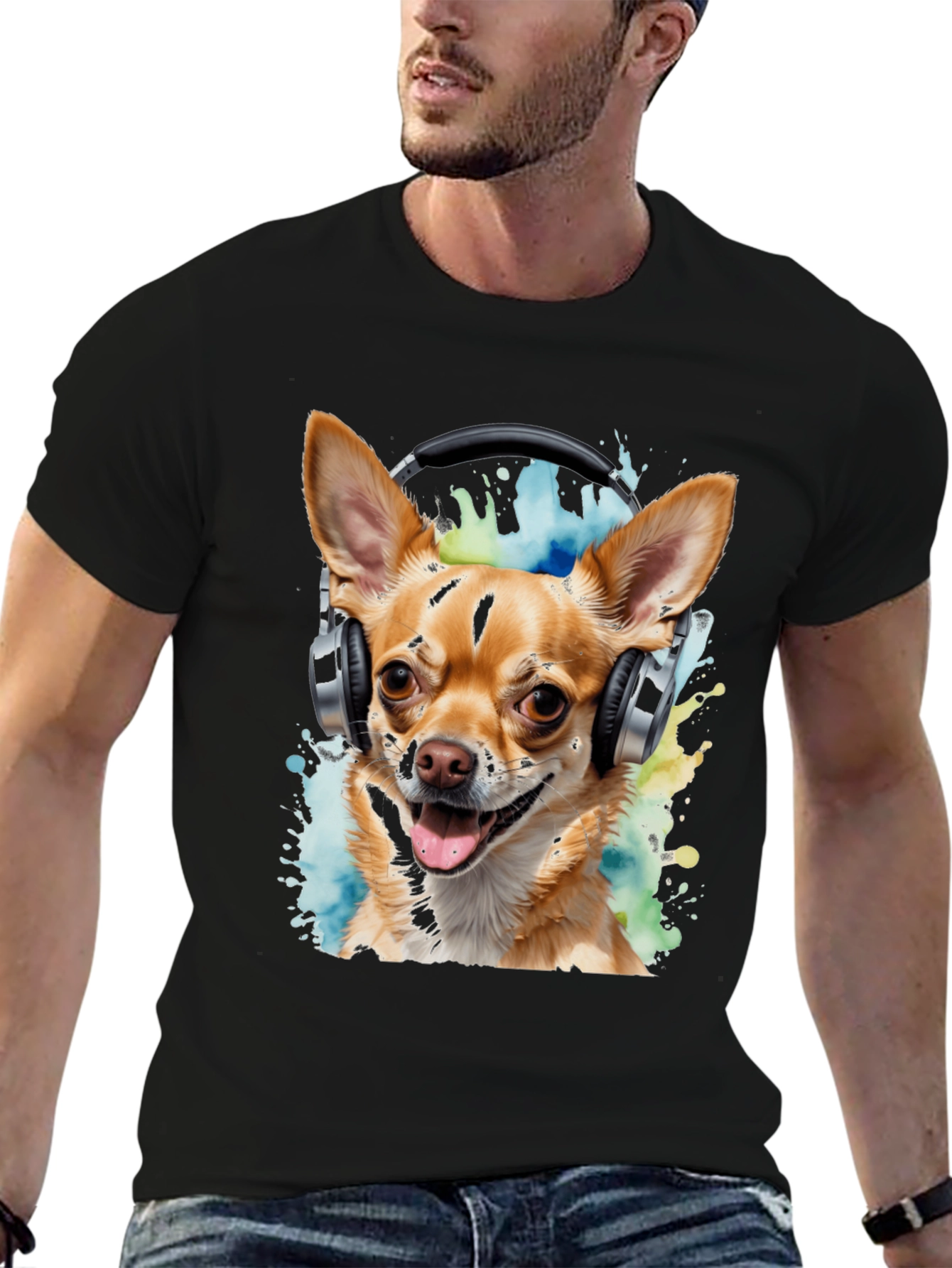 Dog DJ Graphic T-Shirt