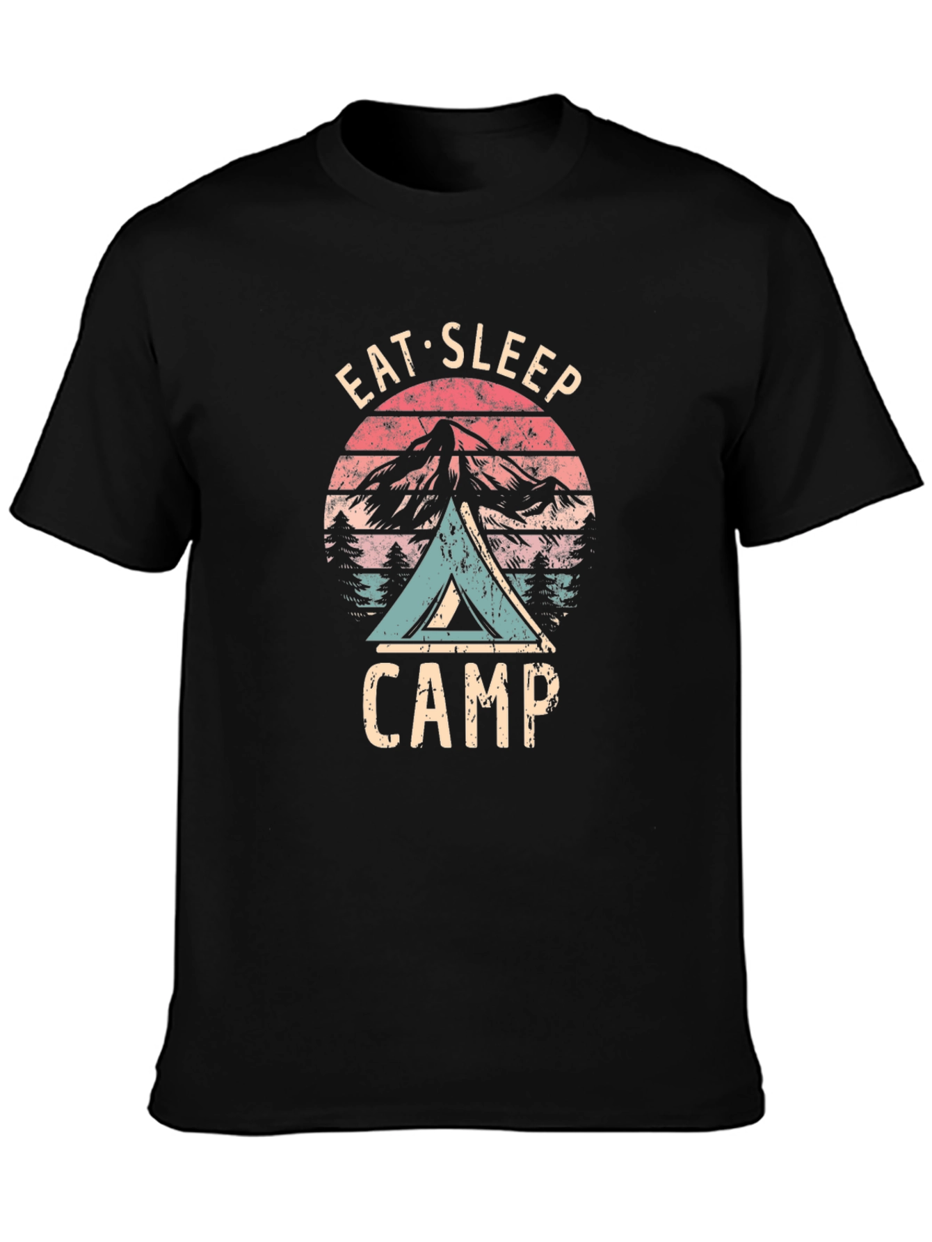 Eat Sleep Camp Graphic Tee - Outdoors Adventure