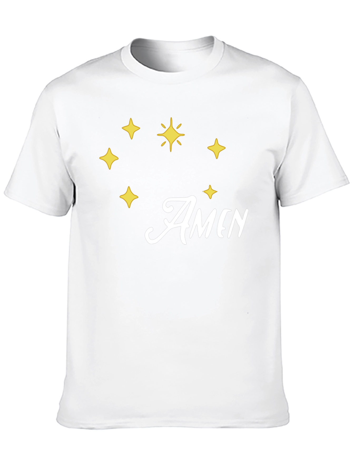 Amen Stars Graphic T-Shirt - Stylish Black Tee