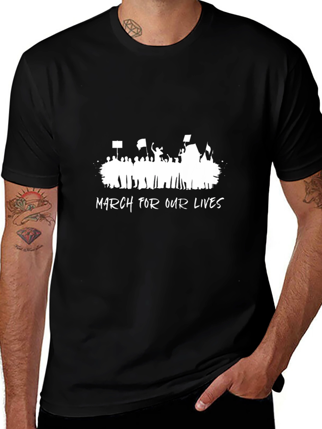 March For Our Lives Graphic Tee - Black