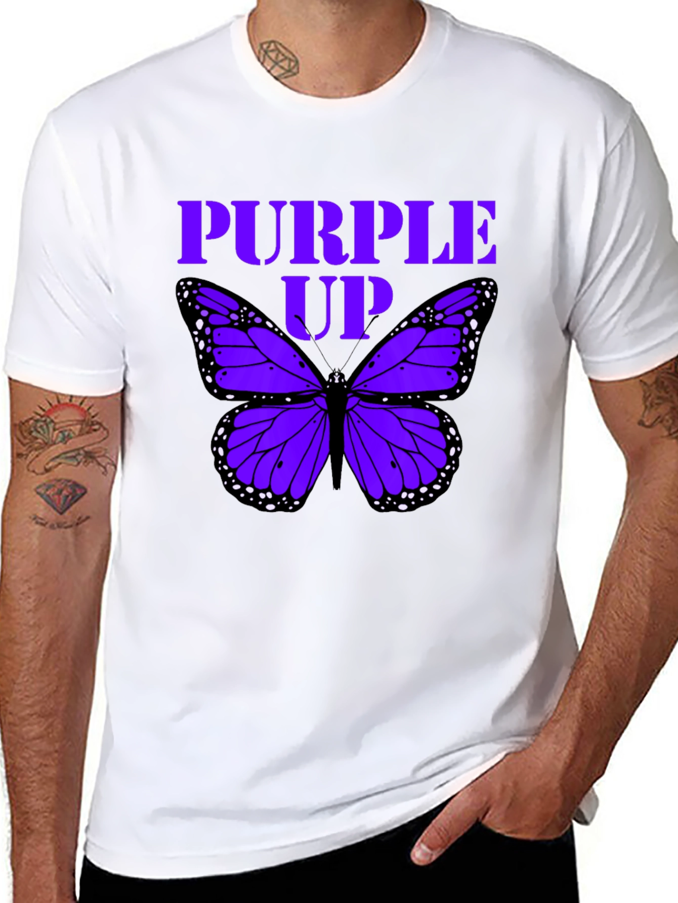 Purple Up Butterfly T-Shirt
