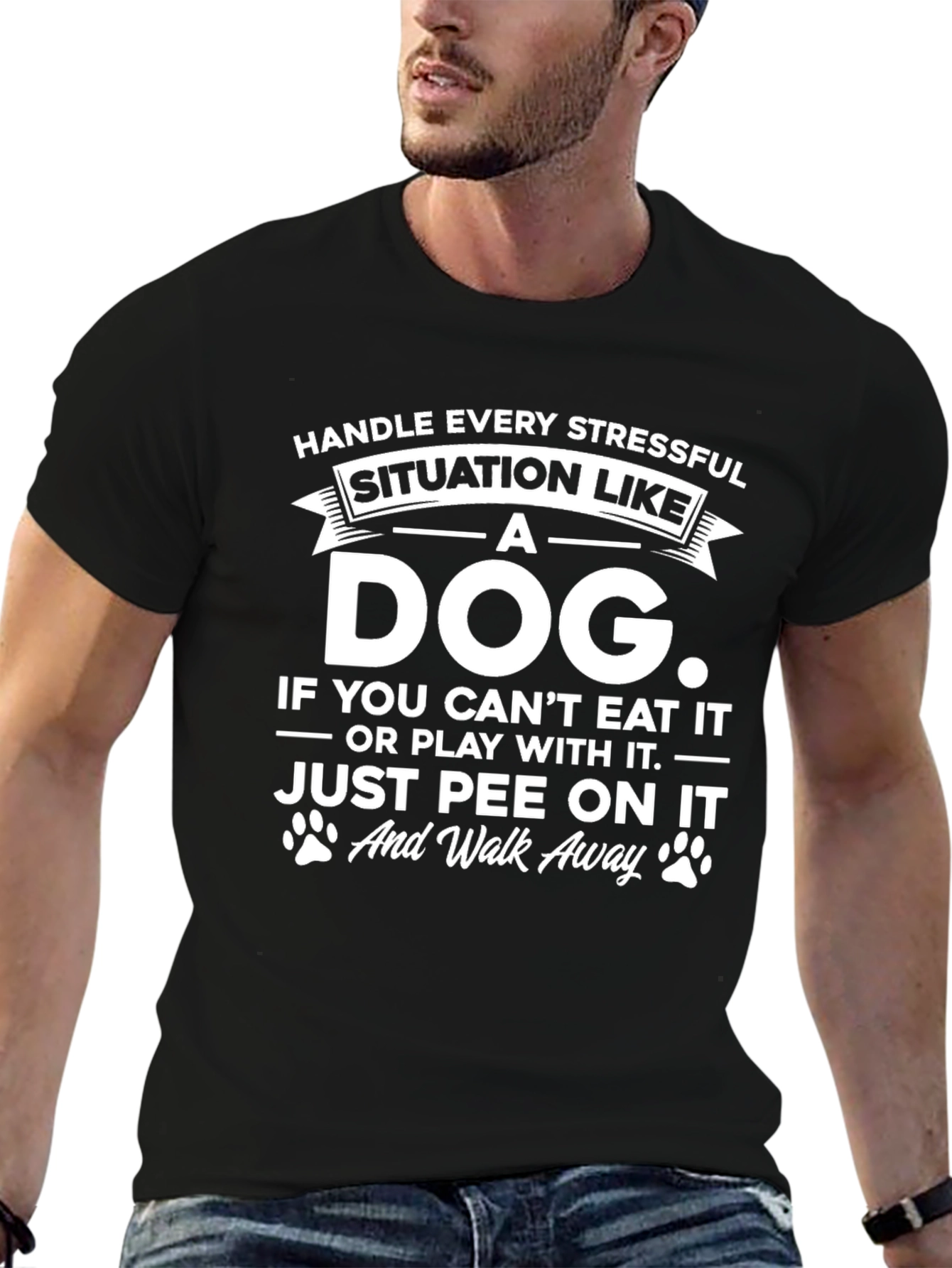 Handle Stress Like a Dog Funny T-Shirt