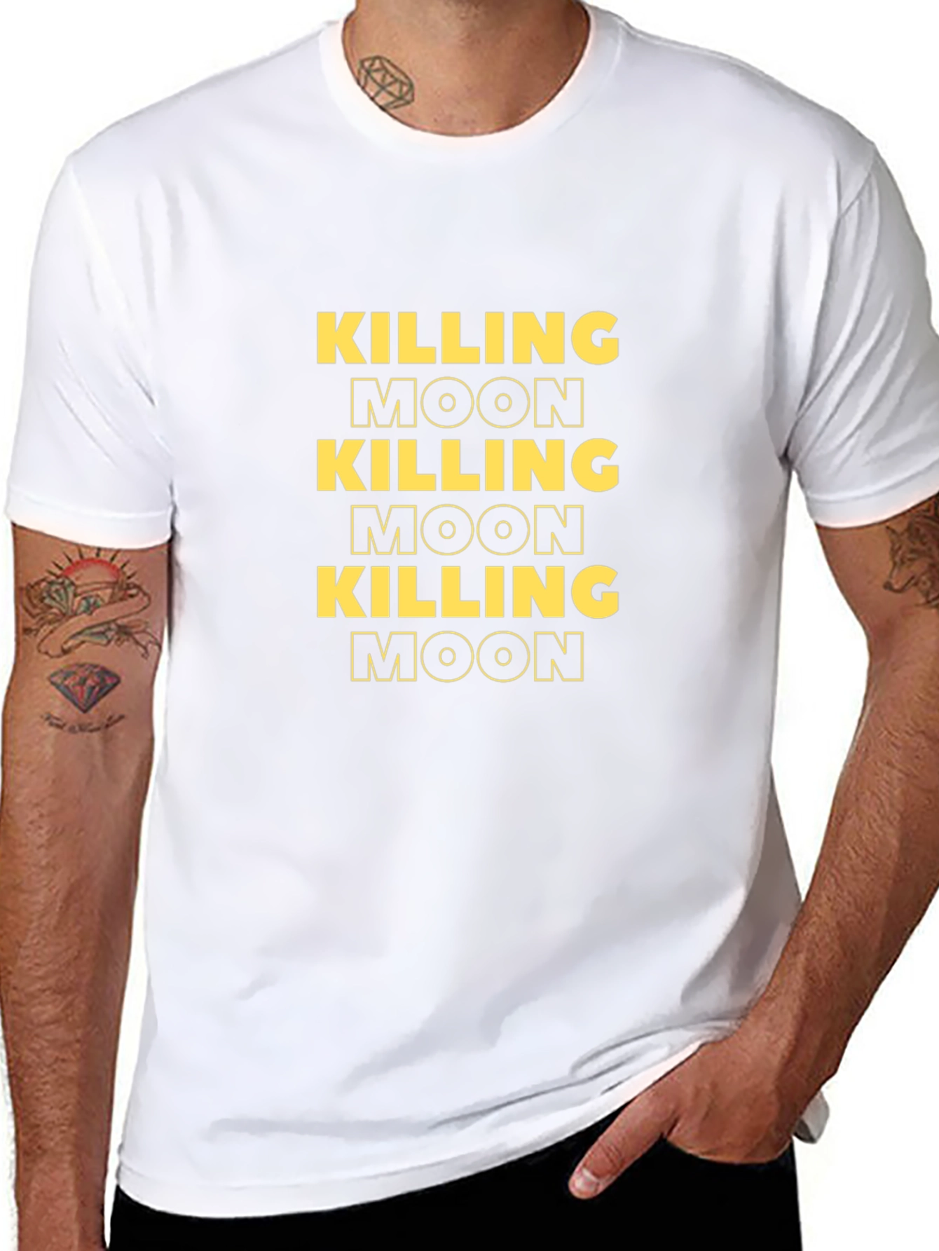 Killing Moon Graphic Tee - Black Cotton T-Shirt