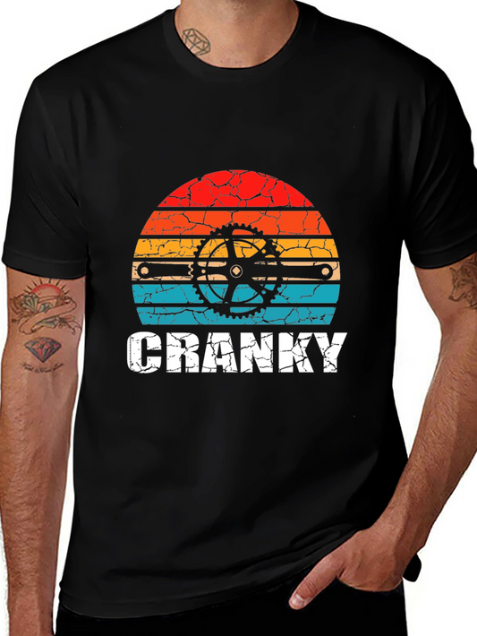 Cranky Bike T-Shirt - Vintage Style Cycling Tee