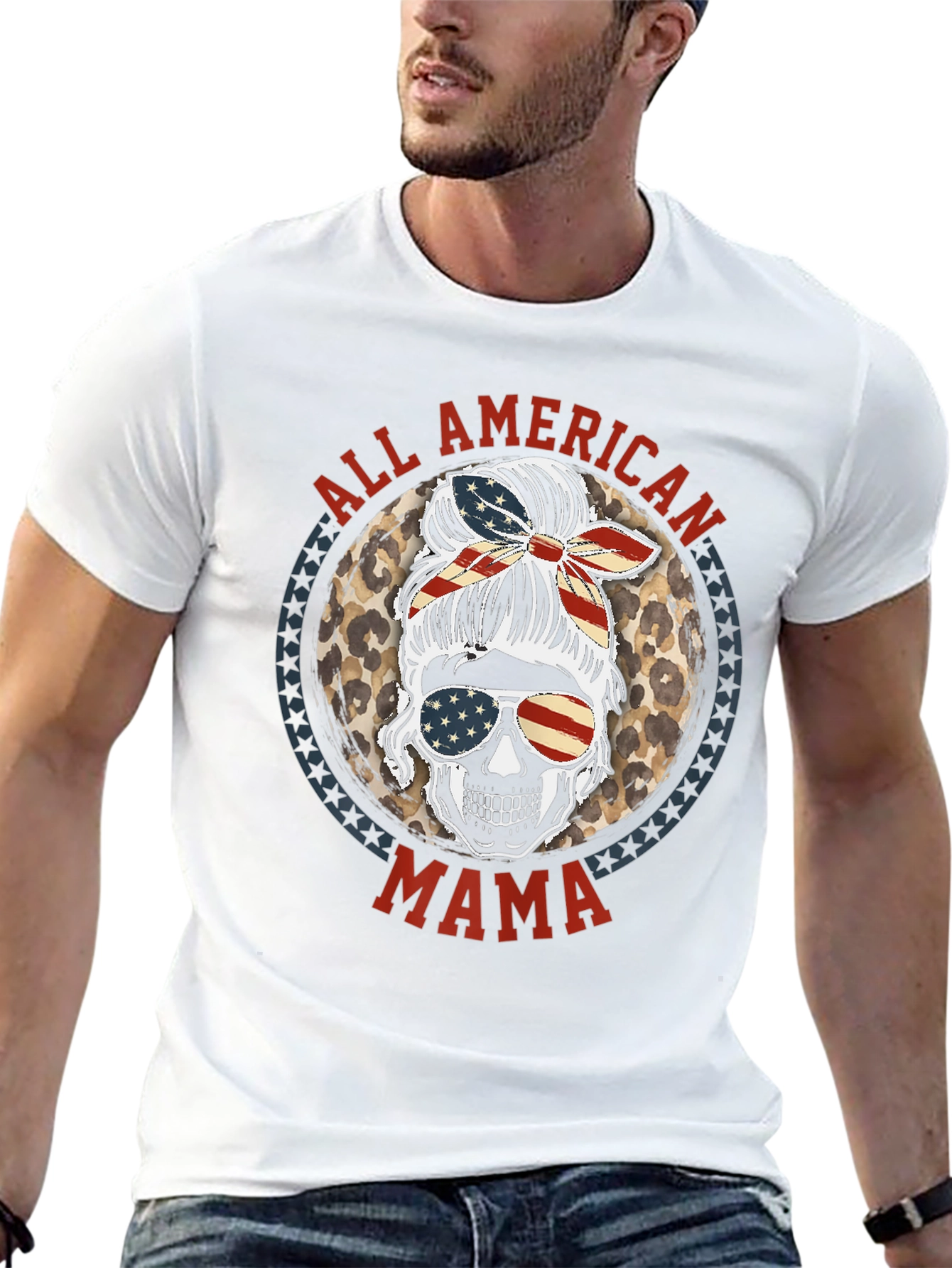 All American Mama Graphic T-Shirt