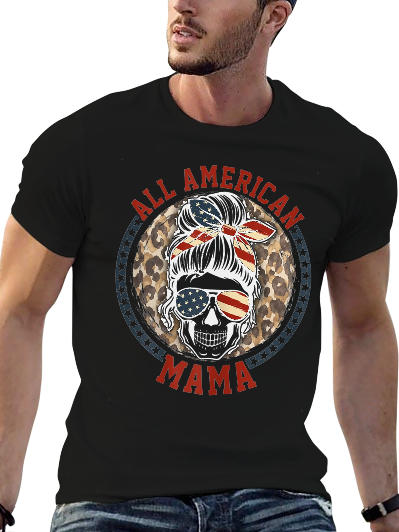 All American Mama Graphic T-Shirt