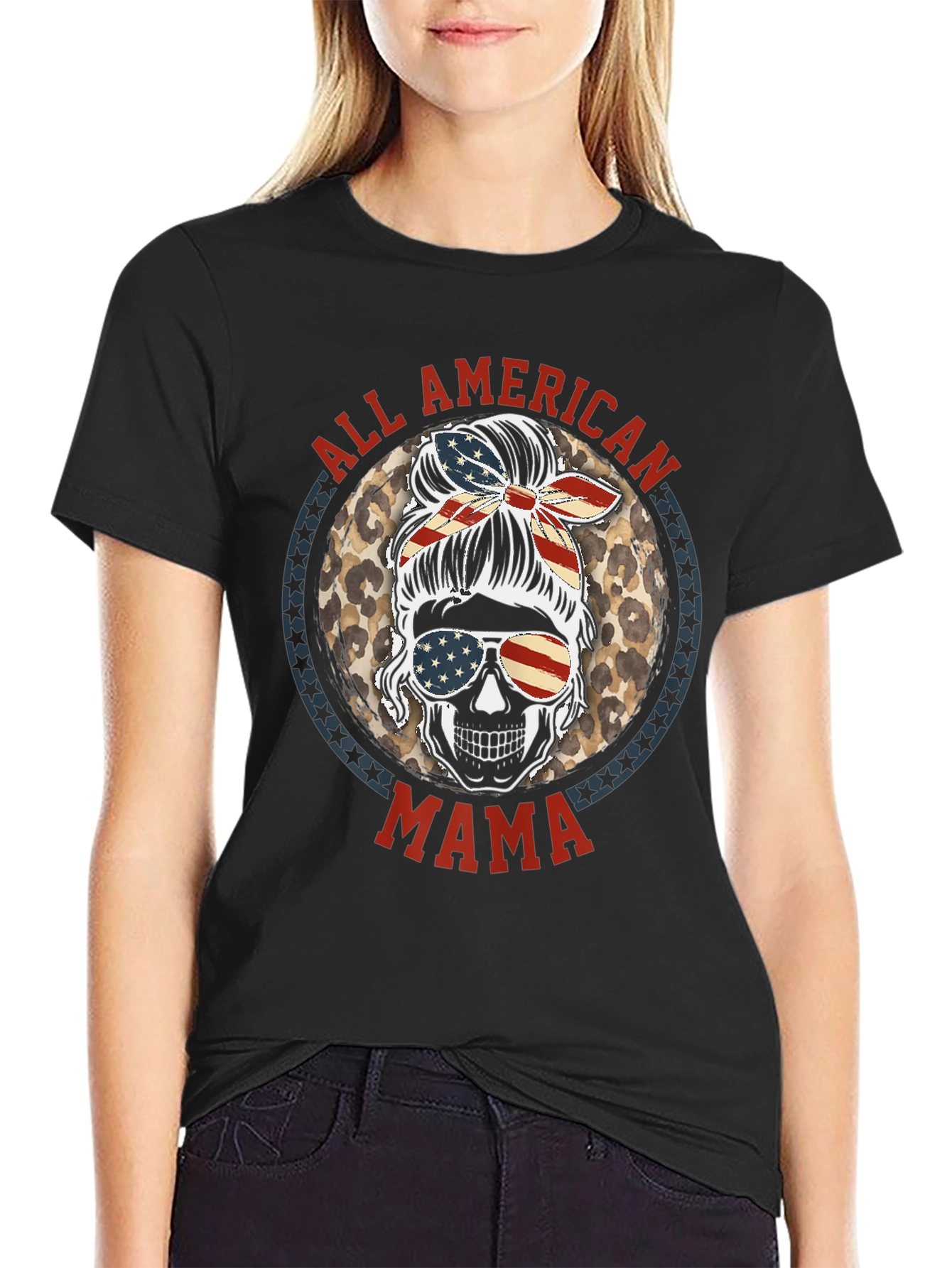 All American Mama Graphic T-Shirt