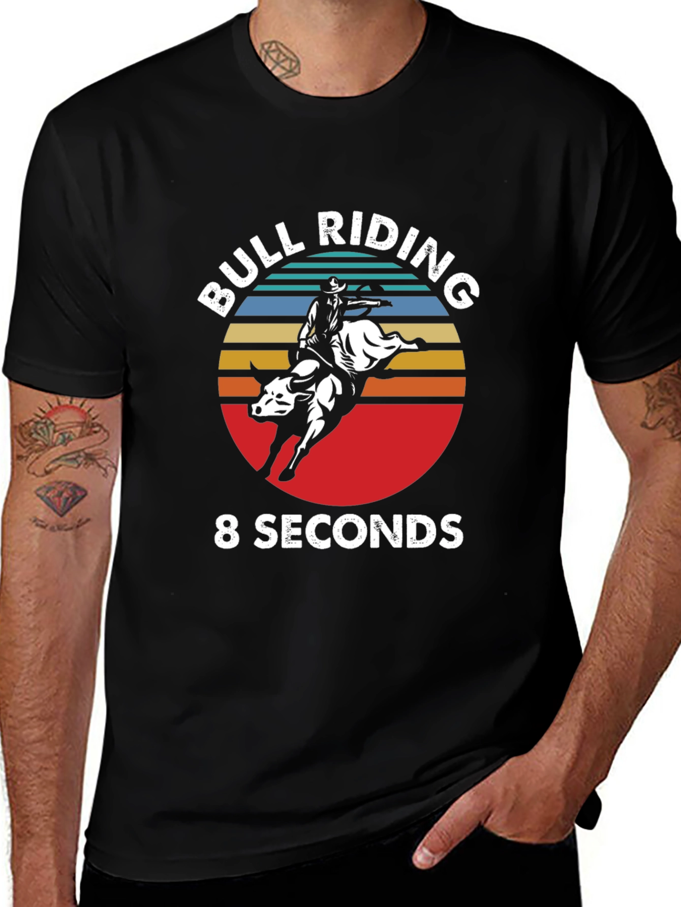 Bull Riding 8 Seconds Graphic Tee