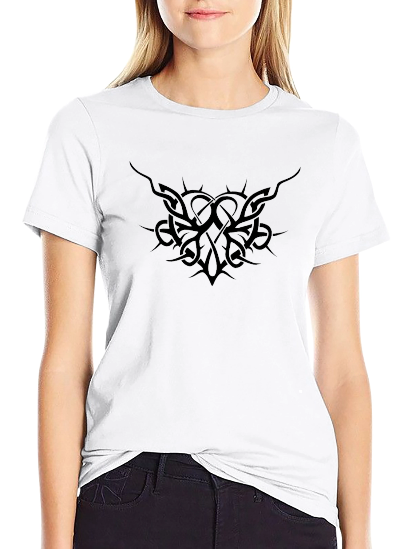 Mens Black Tribal Graphic T-Shirt