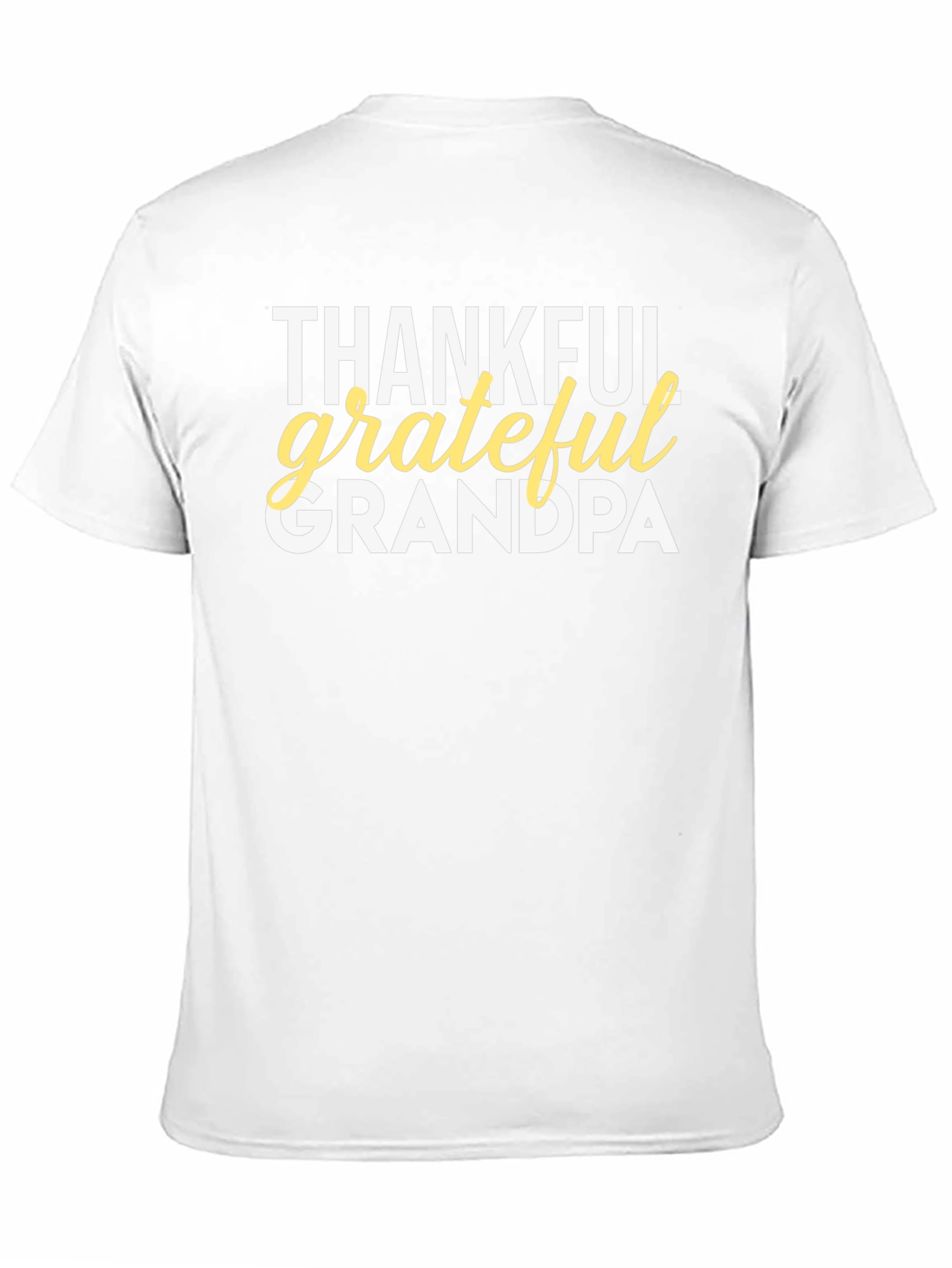 Thankful Grateful Grandpa Black T-Shirt