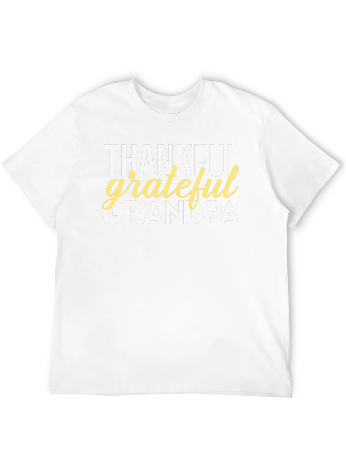 Thankful Grateful Grandpa Black T-Shirt