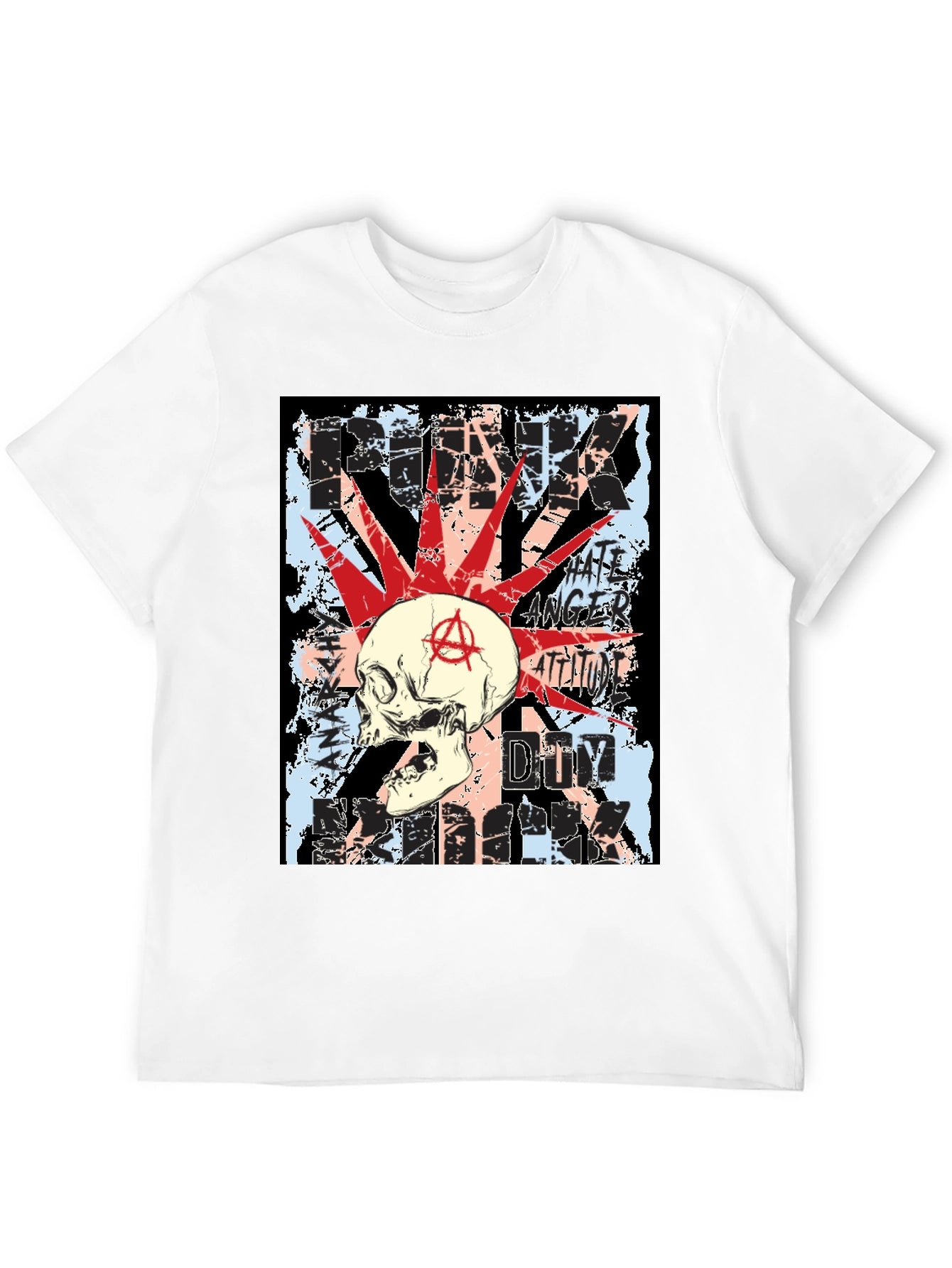 Punk Skull Graphic Tee - Attitude Rebellion T-Shirt