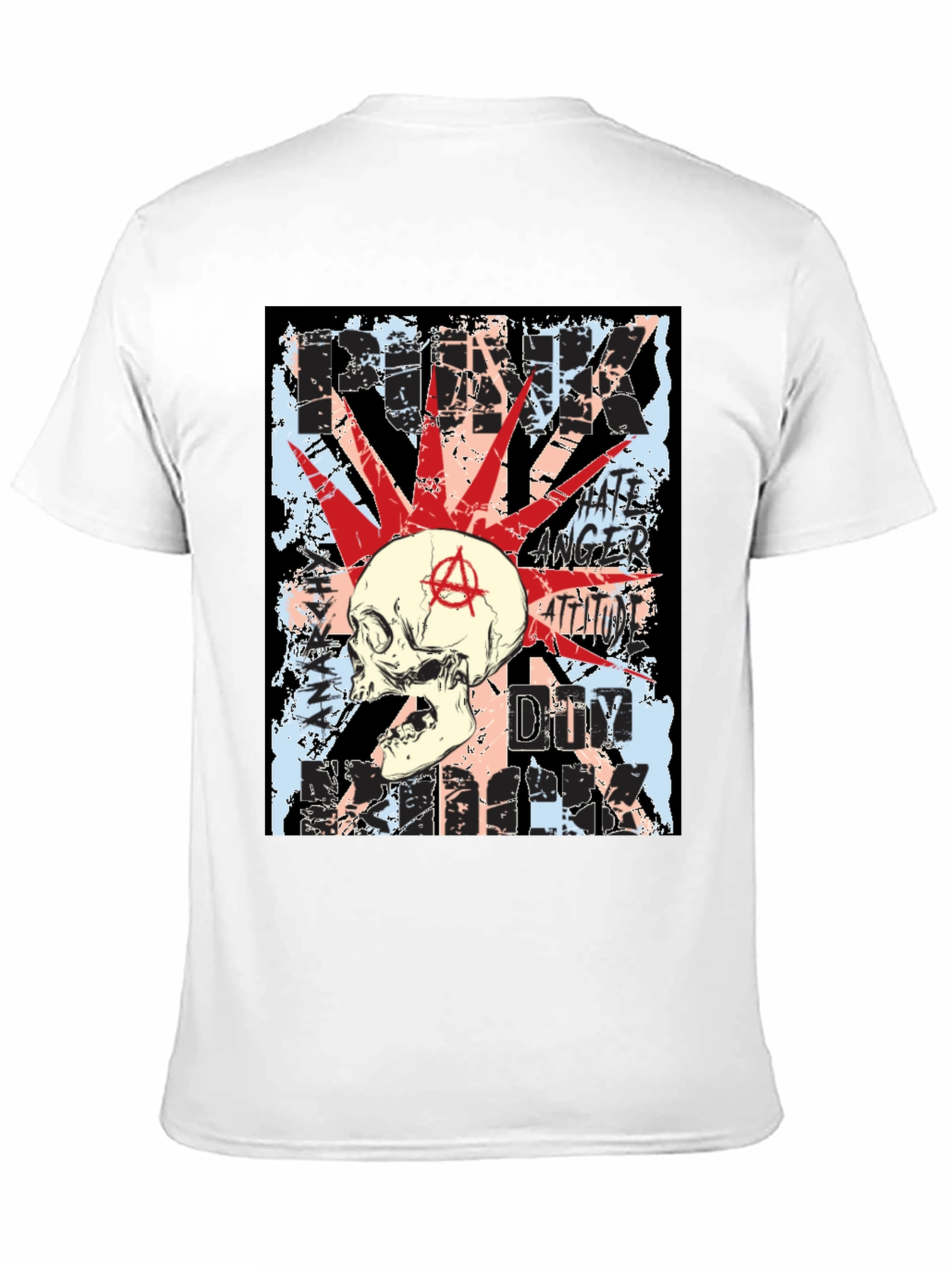 Punk Skull Graphic Tee - Attitude Rebellion T-Shirt