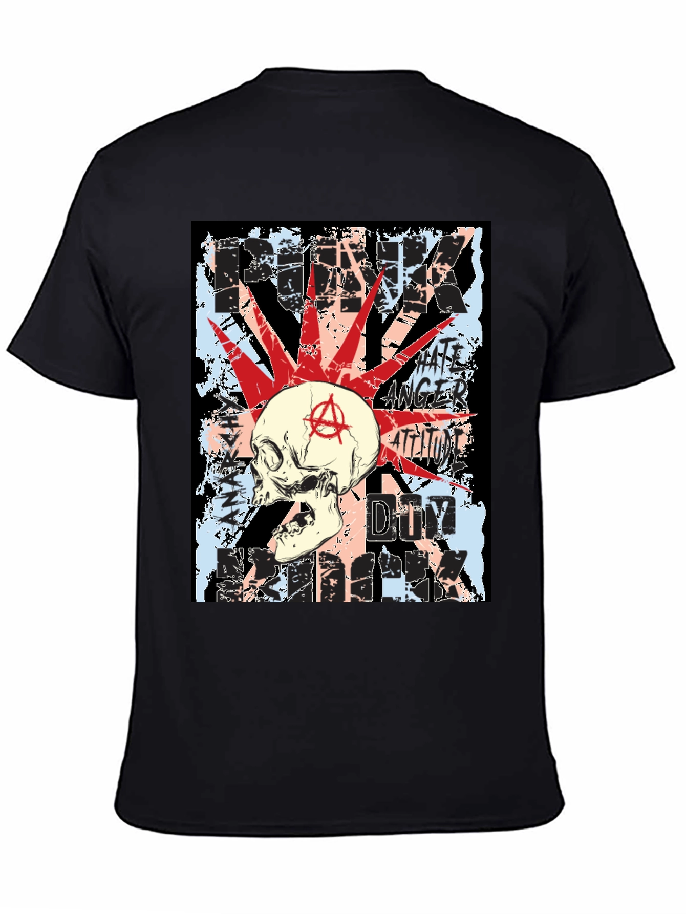 Punk Skull Graphic Tee - Attitude Rebellion T-Shirt